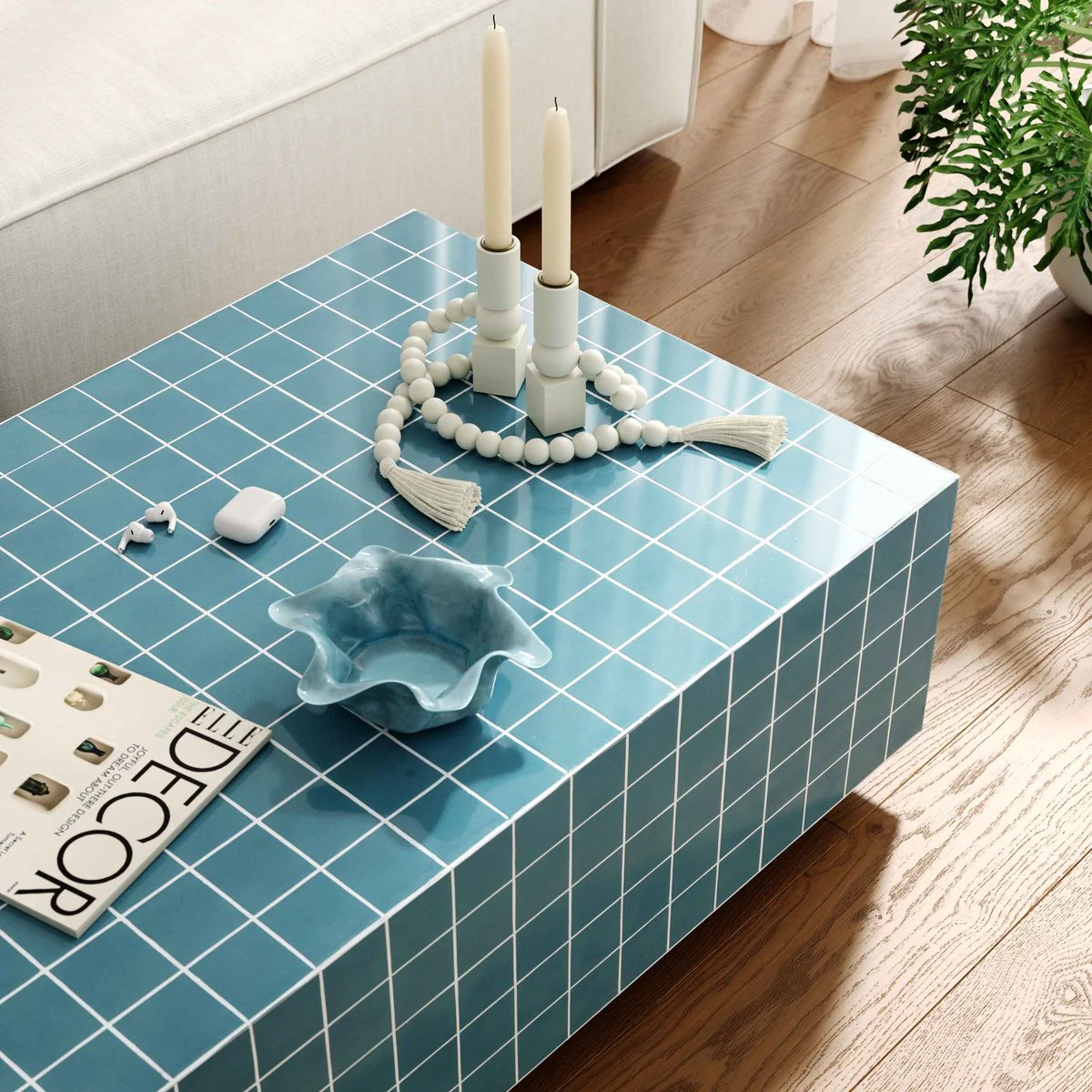 Mixie Blue Tile Indoor / Outdoor Coffee Table - Image 2
