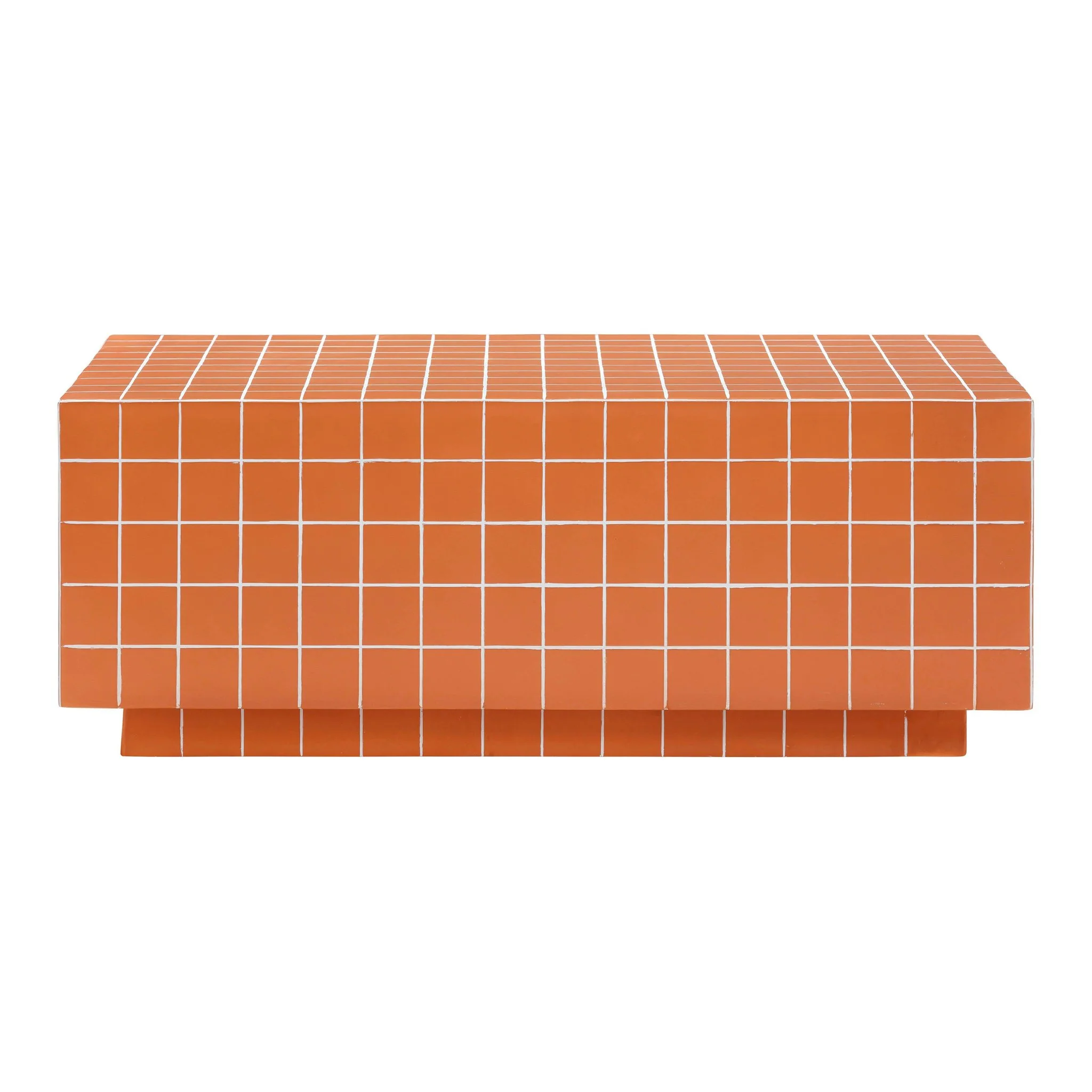 Mixie Brick Orange Tile Indoor / Outdoor Coffee Table - Image 3