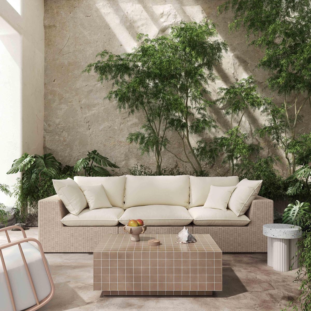 Mixie Taupe Tile Indoor / Outdoor Coffee Table - Image 8