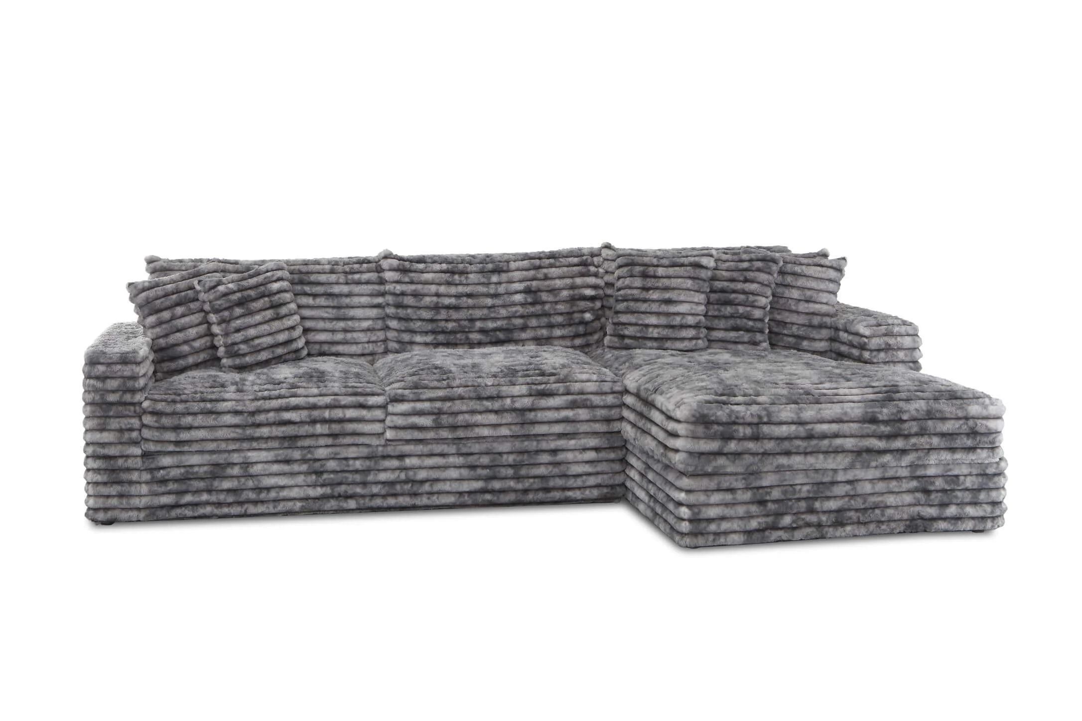 MOD #520 Big WIg Charcoal Sofa Chaise - Image 6
