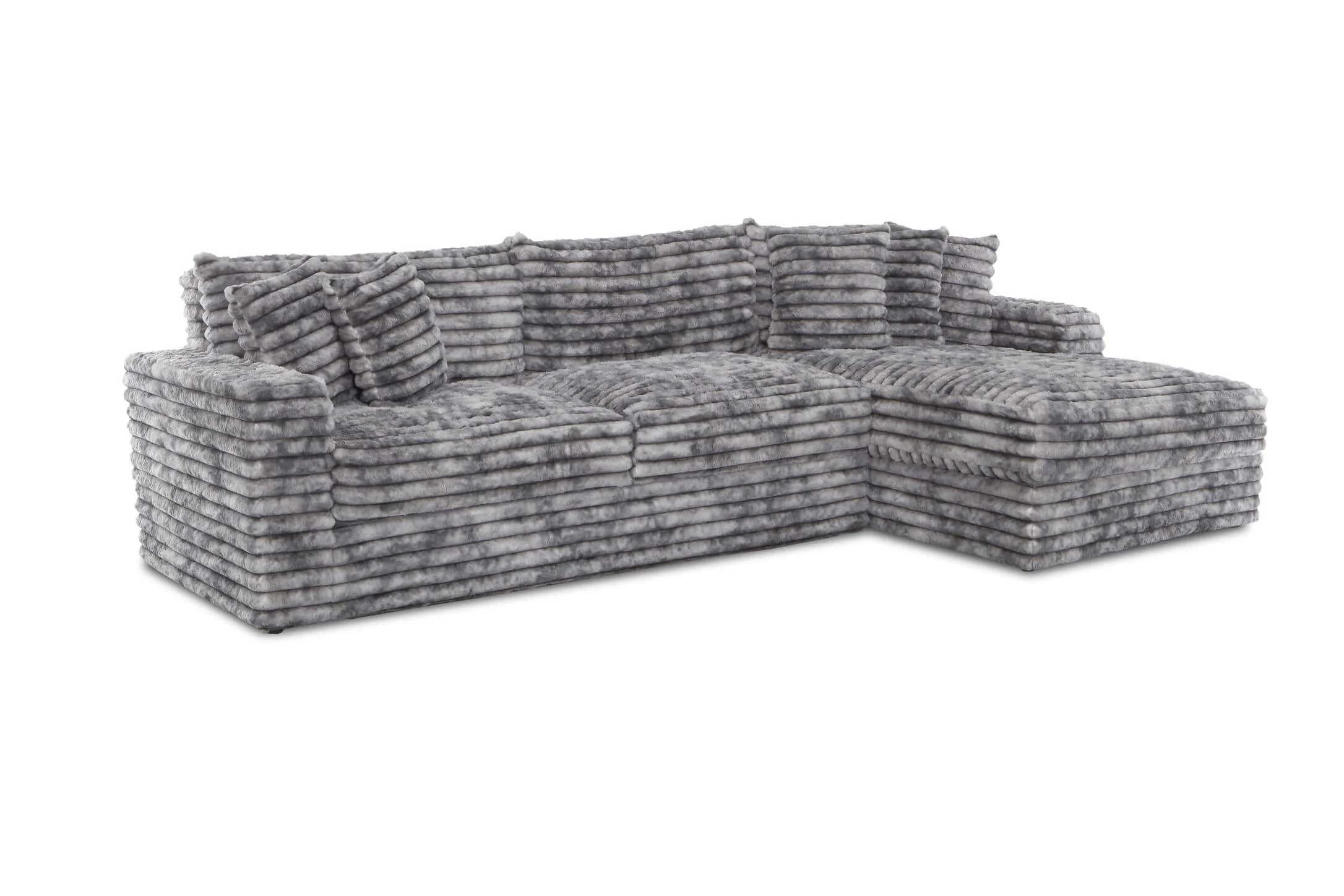 MOD #520 Big WIg Charcoal Sofa Chaise - Image 7