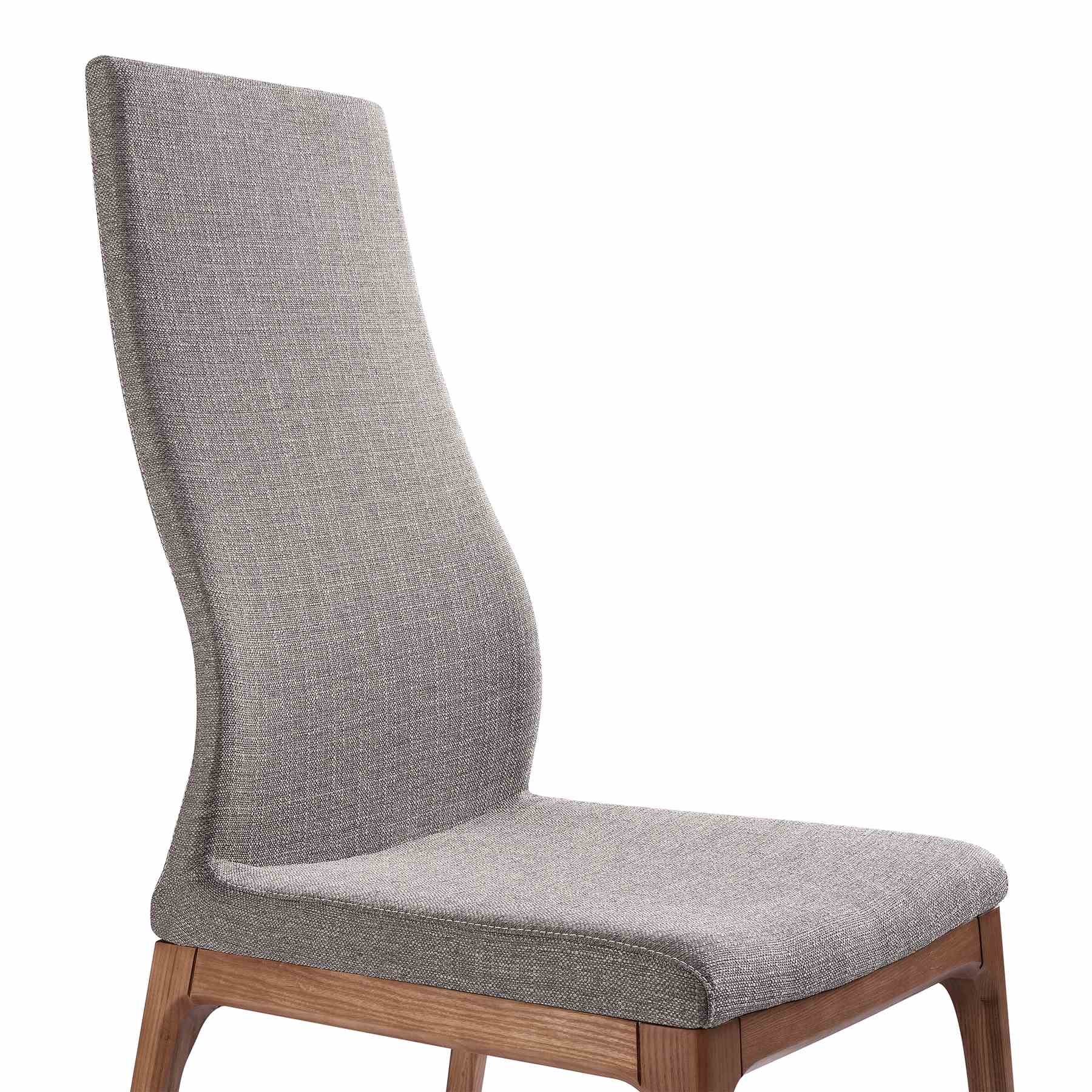 Modena Parker 5 Piece Dining Set with Gray Fabric Chairs - Image 6
