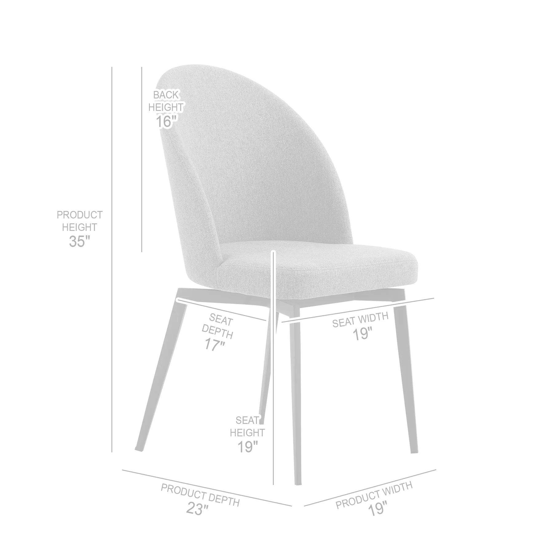 Modena Quartz 5 Piece Dining Set with Gray Fabric Chairs - Image 14