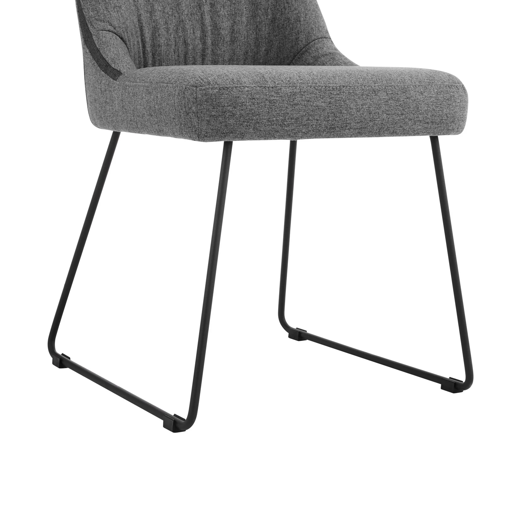 Modena Quartz 7 Piece Dining Set with Gray Fabric Chairs - Image 11