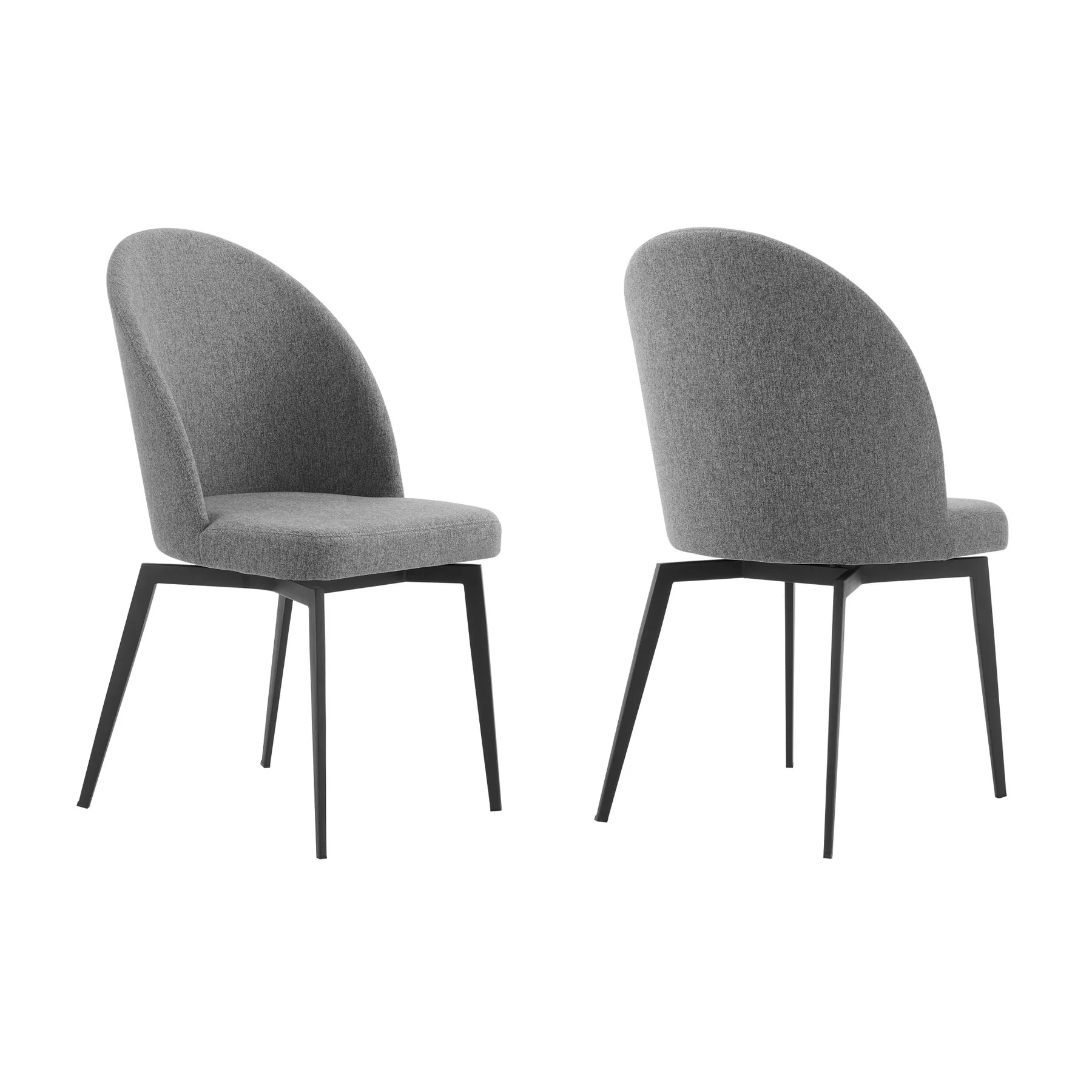 Modena Sunny 7 Piece Dining Set with Gray Fabric Chairs - Image 3