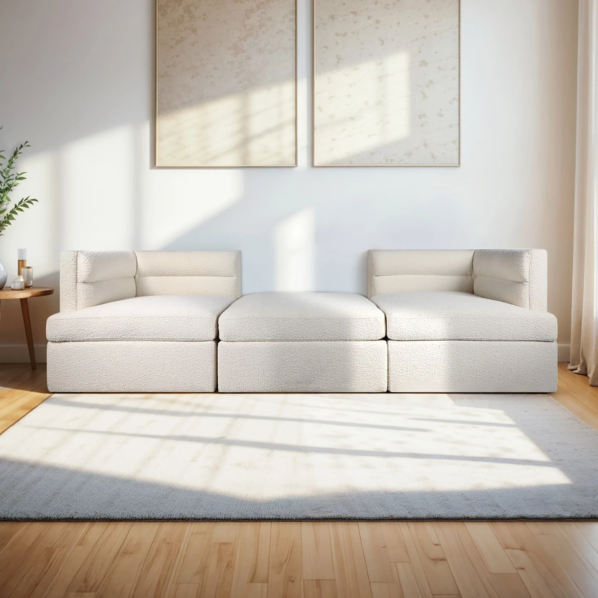 Modern, Modular Sofa, Ivory Kd 3boxes - Image 11