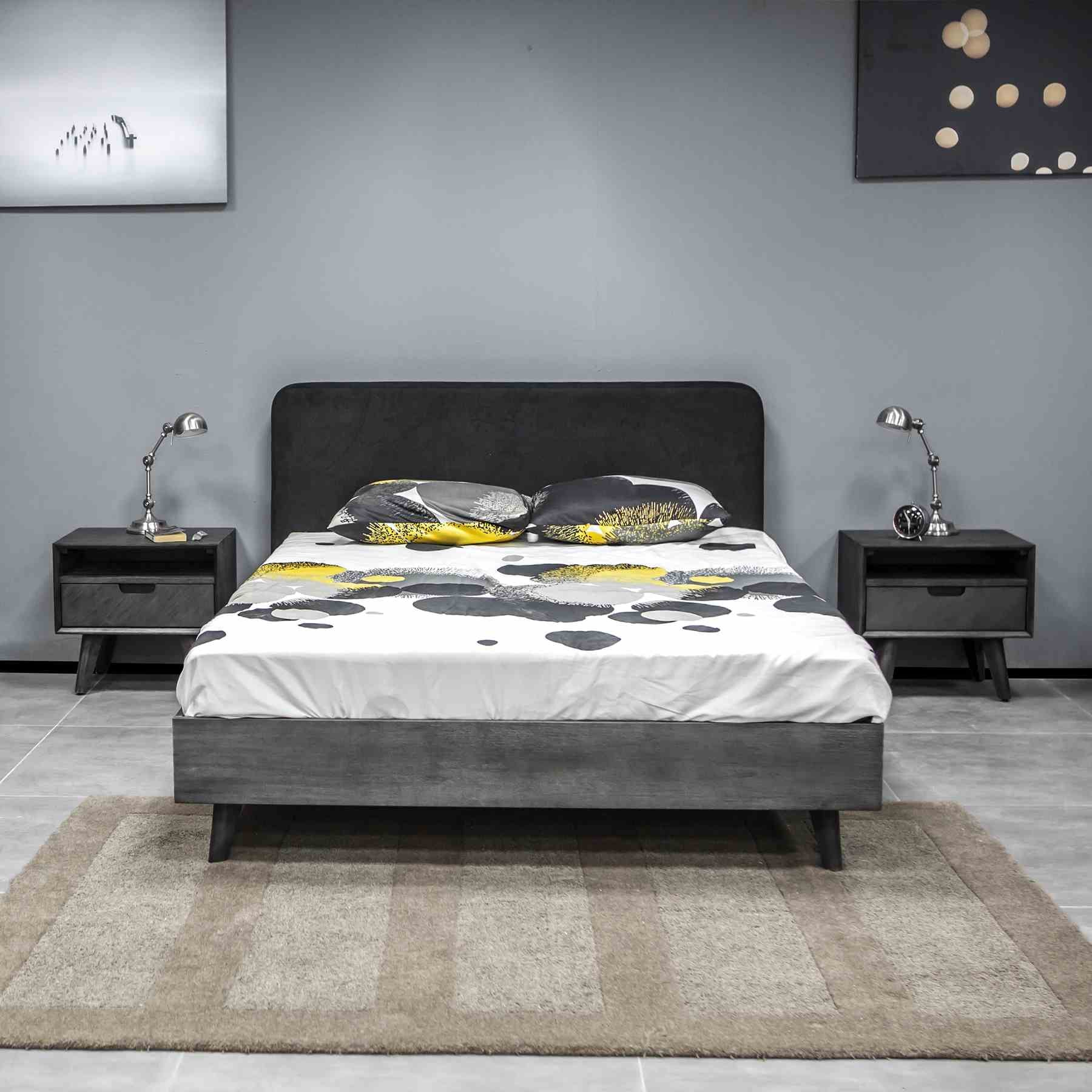 Mohave 3 Piece Acacia Queen Bed and Nightstands Bedroom Set - Image 5