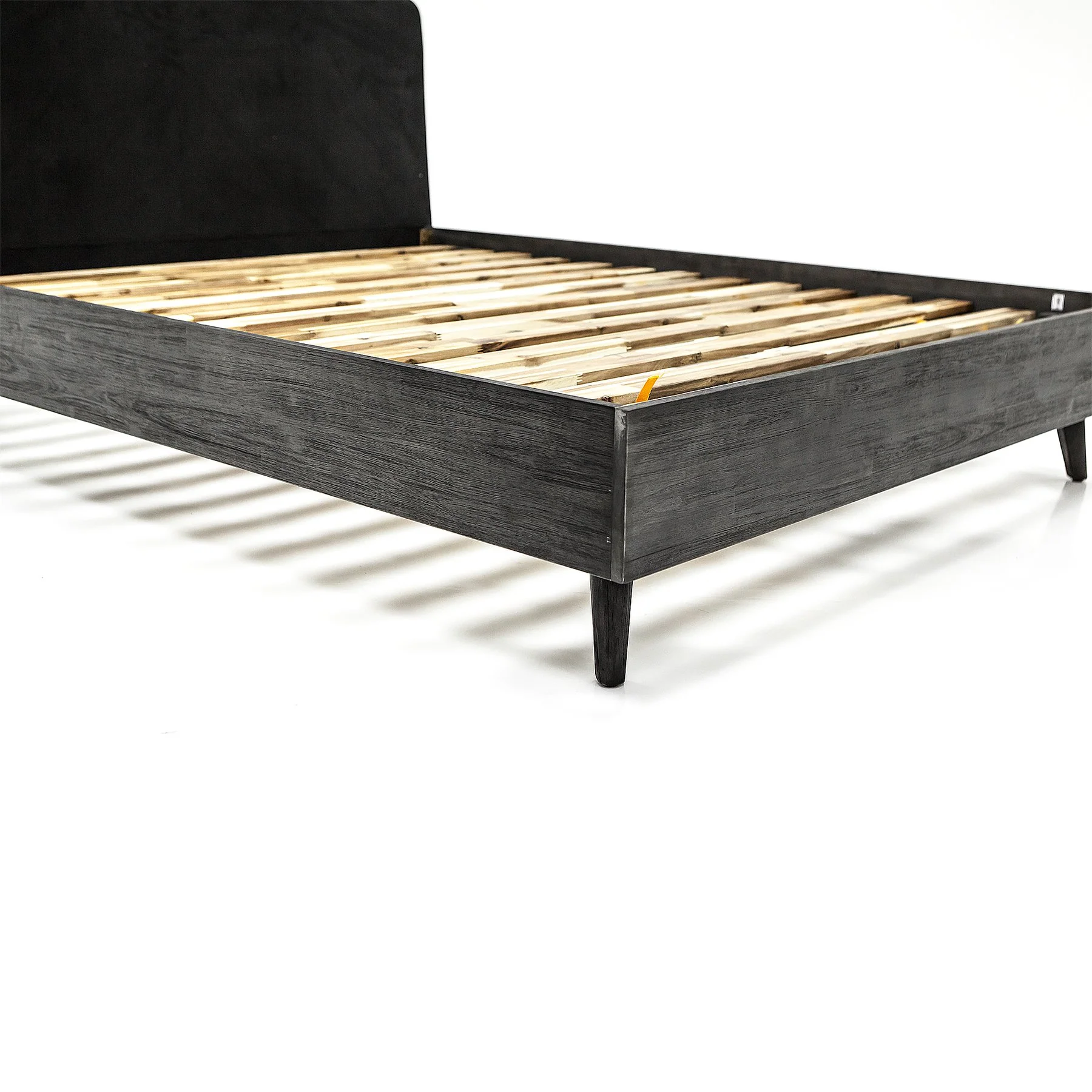 Mohave Mid Century Tundra Gray Acacia Queen Platform Bed - Image 4