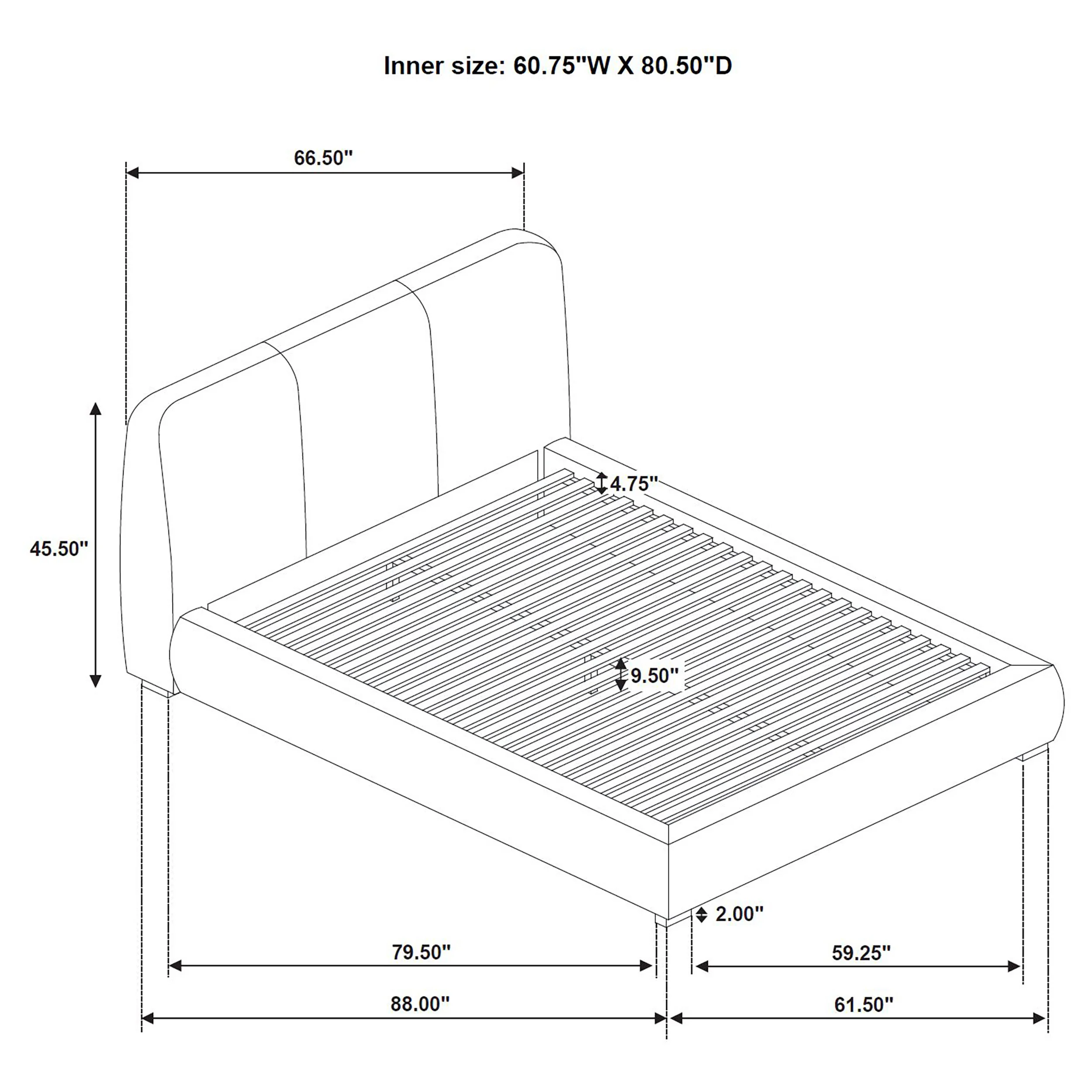 Mokena Panel Platform Bed - Image 32