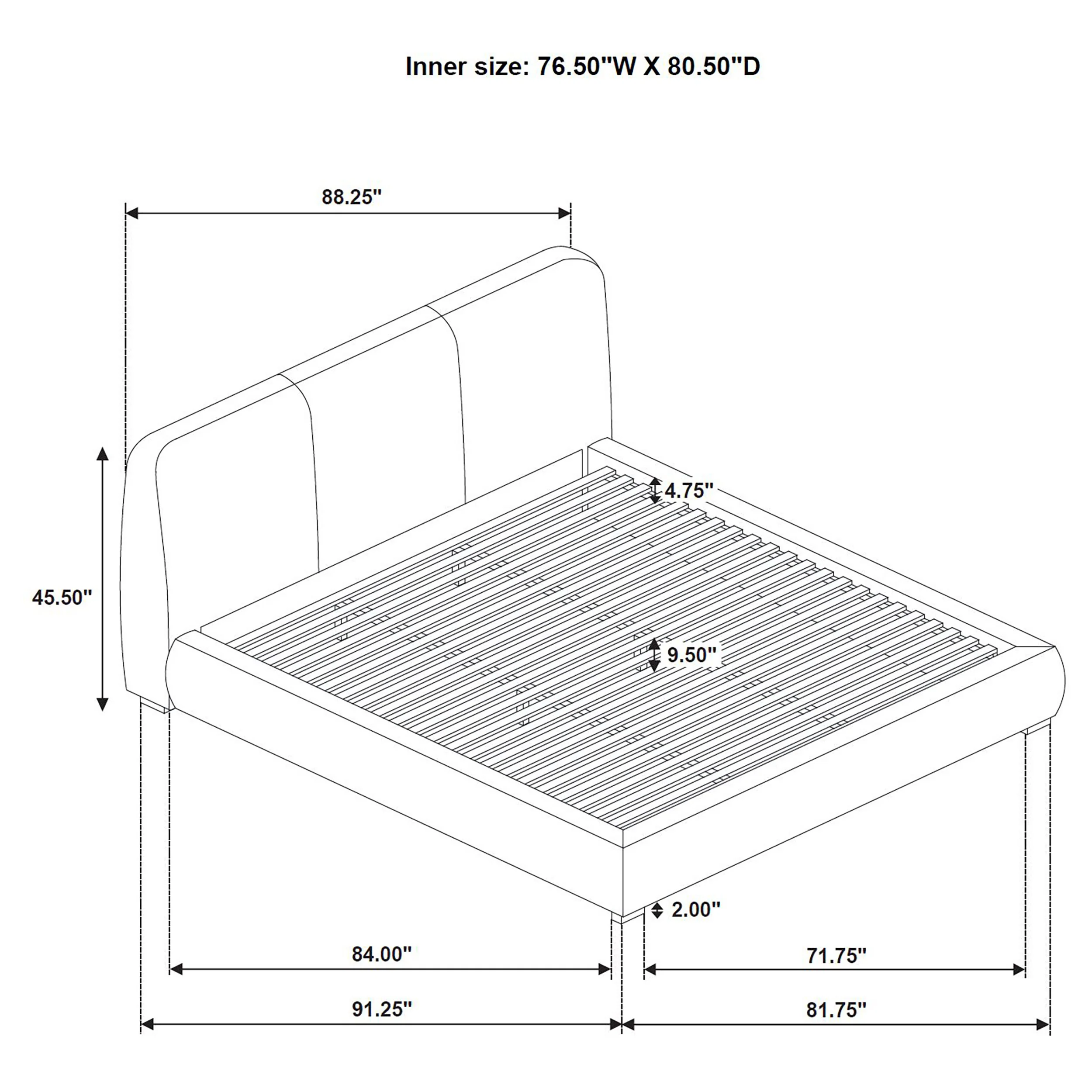 Mokena Panel Platform Bed - Image 40