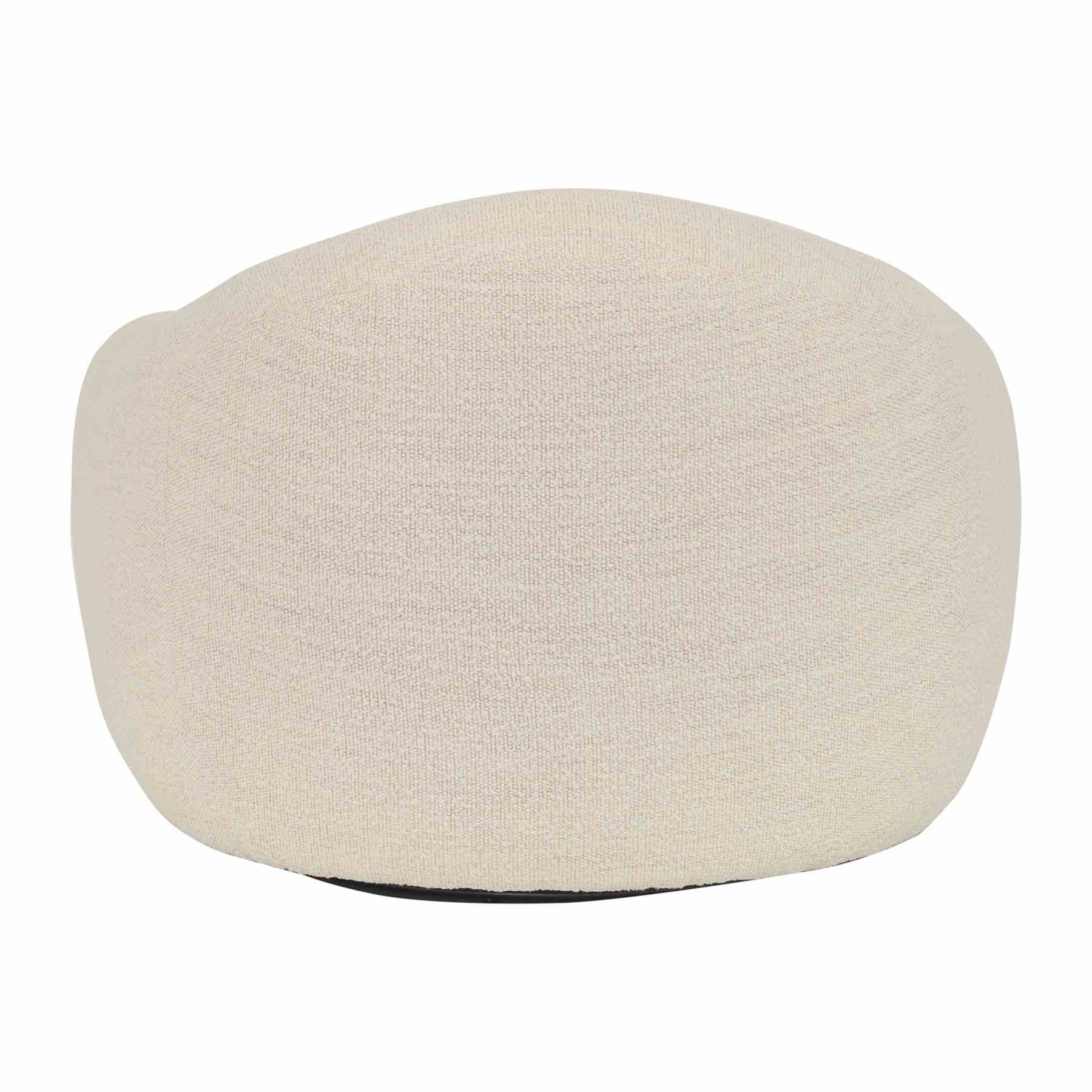 Molly Upholstered Swivel Accent Chair in Pearl - Image 4