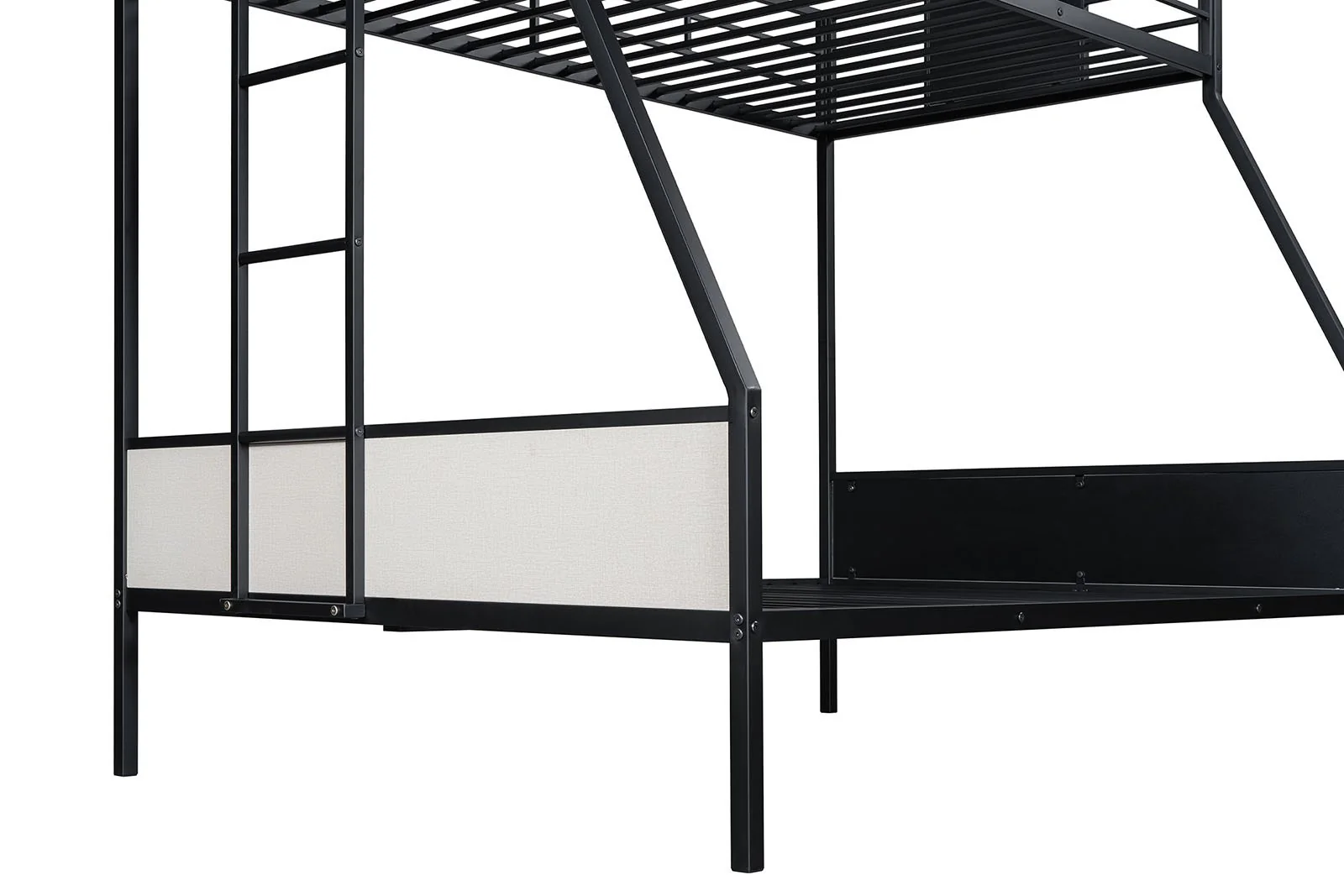 Molton Twin/Full Metal Bunk Bed (K/D), Black - Image 2