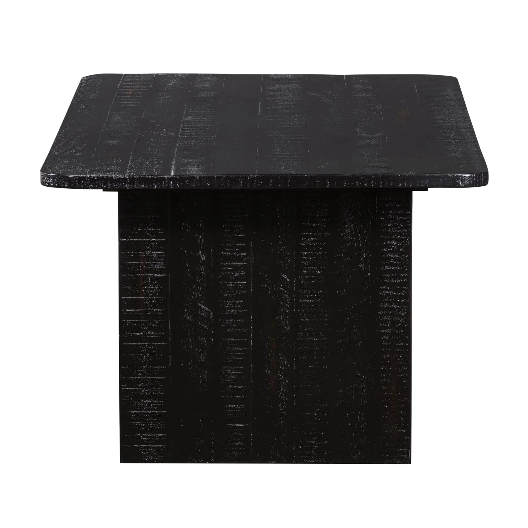 Monaco Black Wood Coffee Table with Antique Brass Accent - Image 3