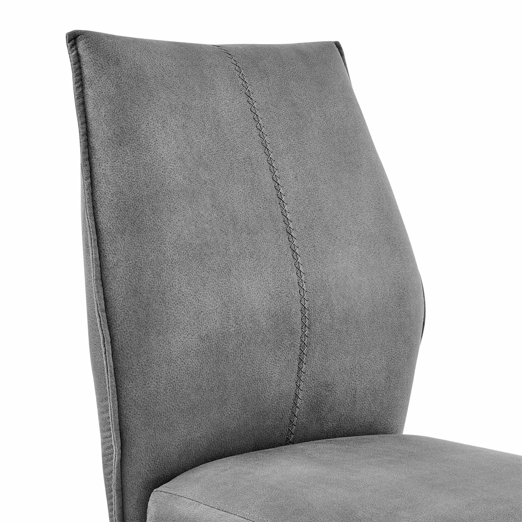 Monarch Swivel Dining Room Accent Chair in Charcoal Fabric and Black Finish - Set of 2 - Image 6