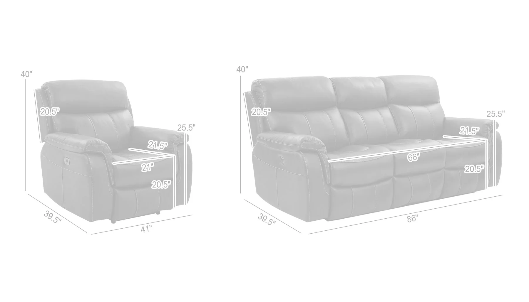 Montague Dual Power Reclining 2 Piece Sofa and Recliner Set in Genuine Brown Leather - Image 10