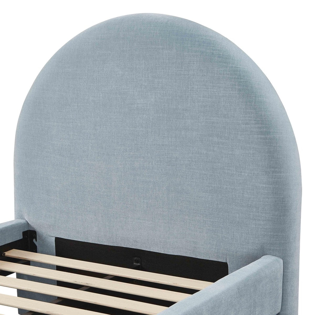 Moon Chambray Blue Chenille Twin Bed - Image 6