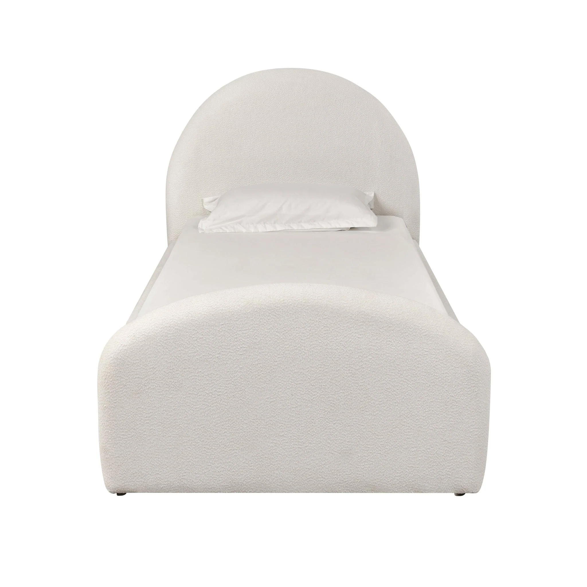 Moon Cream Boucle Twin Bed - Image 2