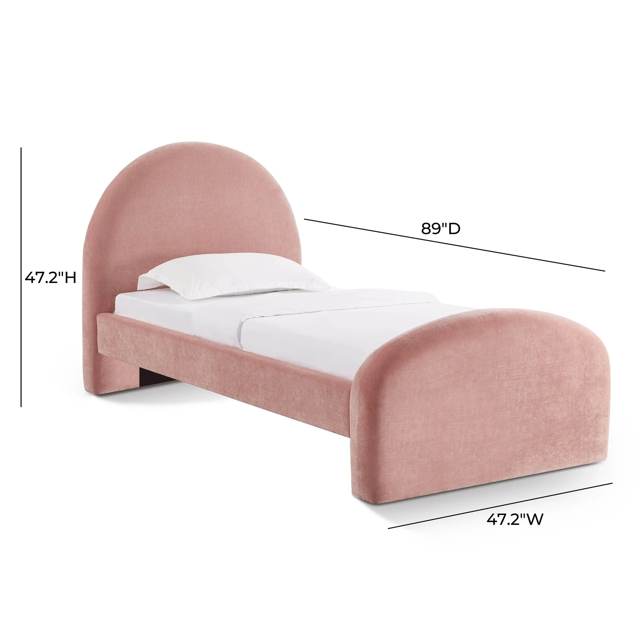 Moon Rose Upcycled Chenille Twin Bed - Image 4
