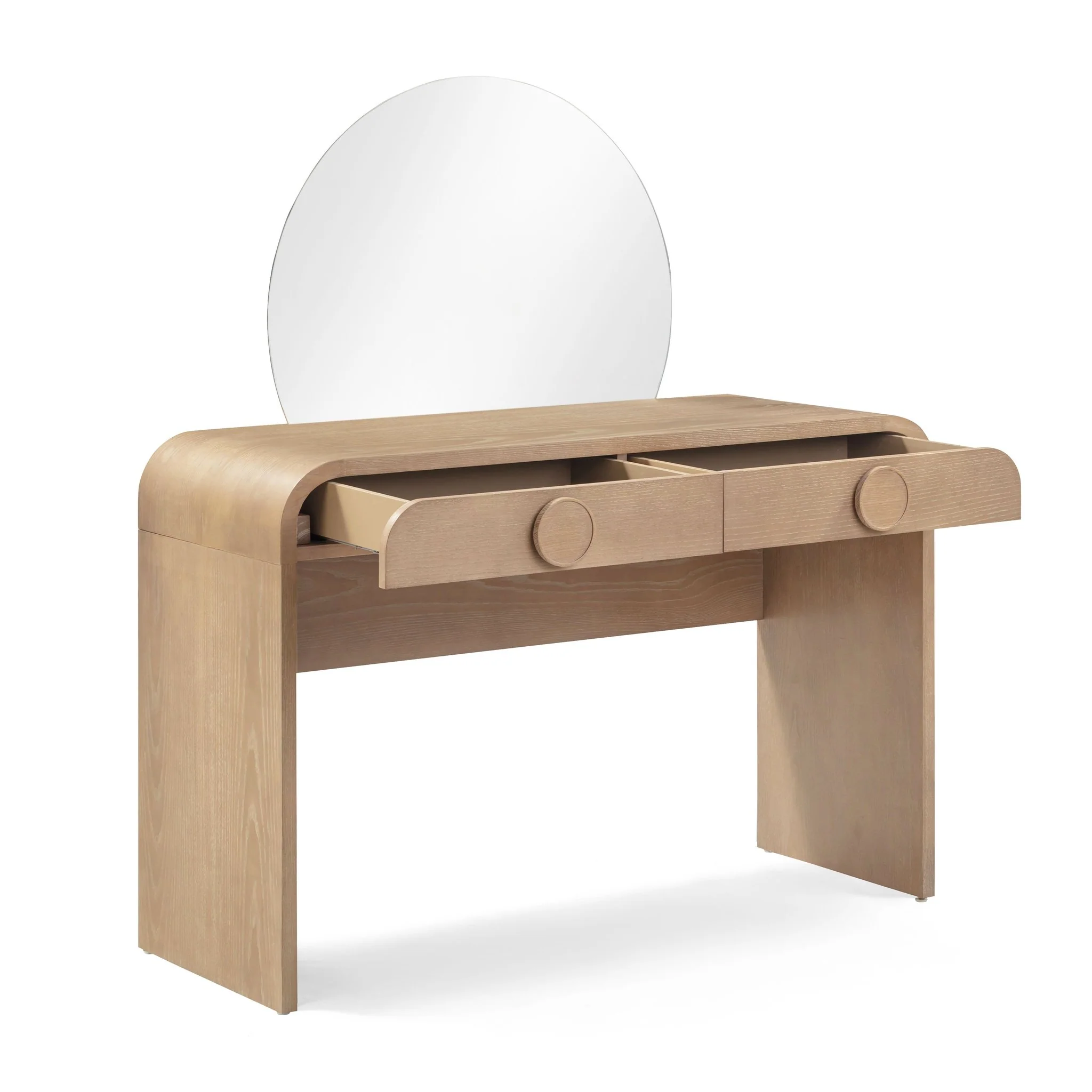 Moonrise Natural Ash 2-Drawer Vanity Desk - Image 4