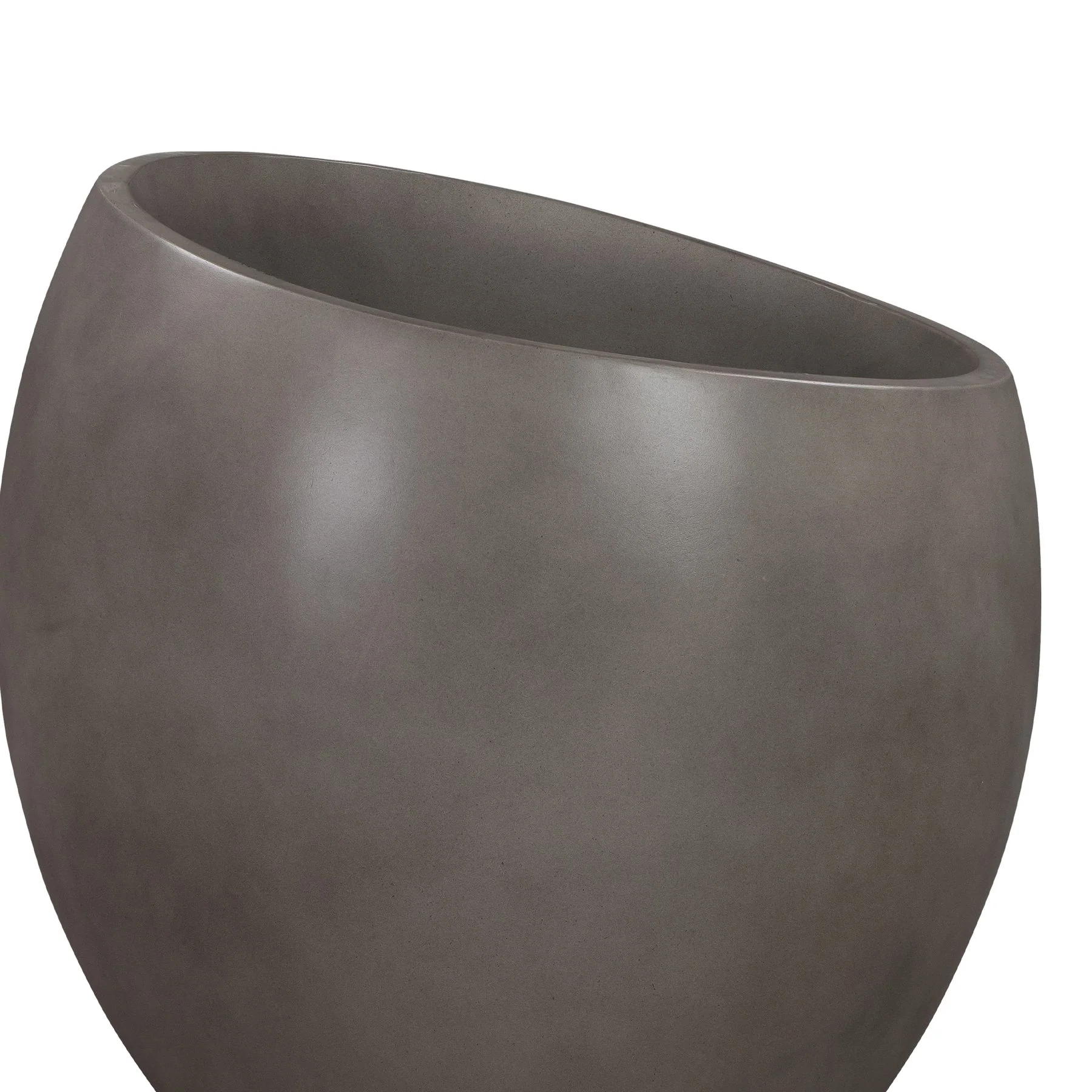 Moonstone Large Indoor or Outdoor Planter in Gray Concrete - Image 2