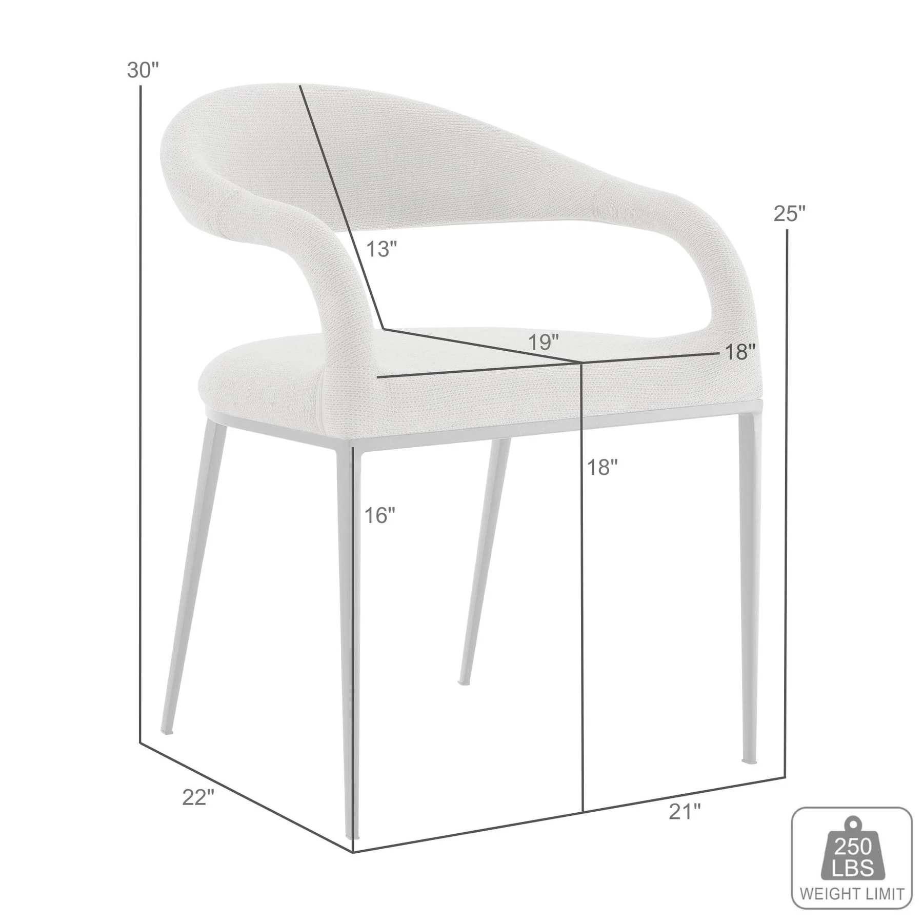 Morgan Upholstered Dining Chair with Brushed Stainless Steel and Blue Fabric - Set of 2 - Image 10