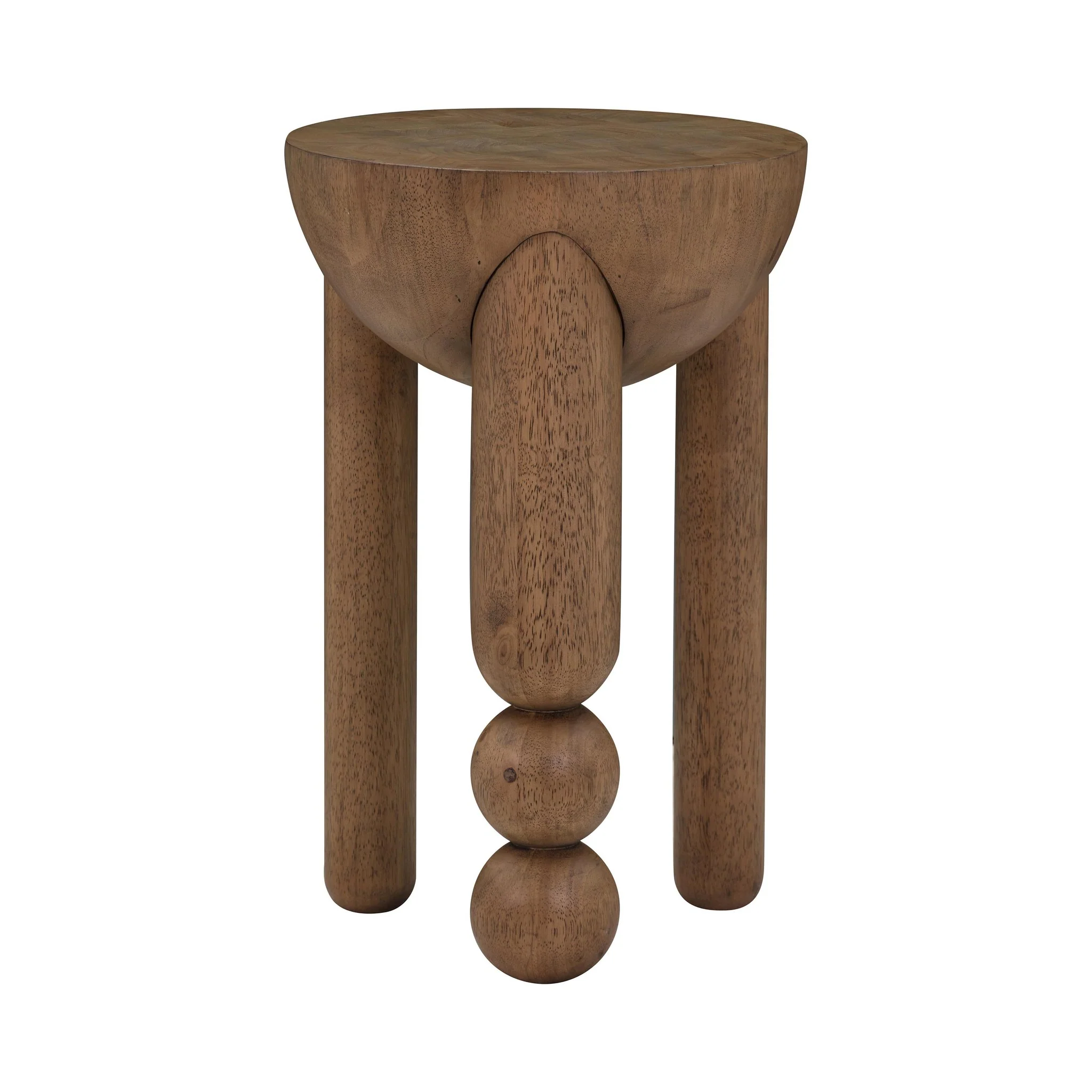 Morse Cognac Wooden Accent Table - Image 3
