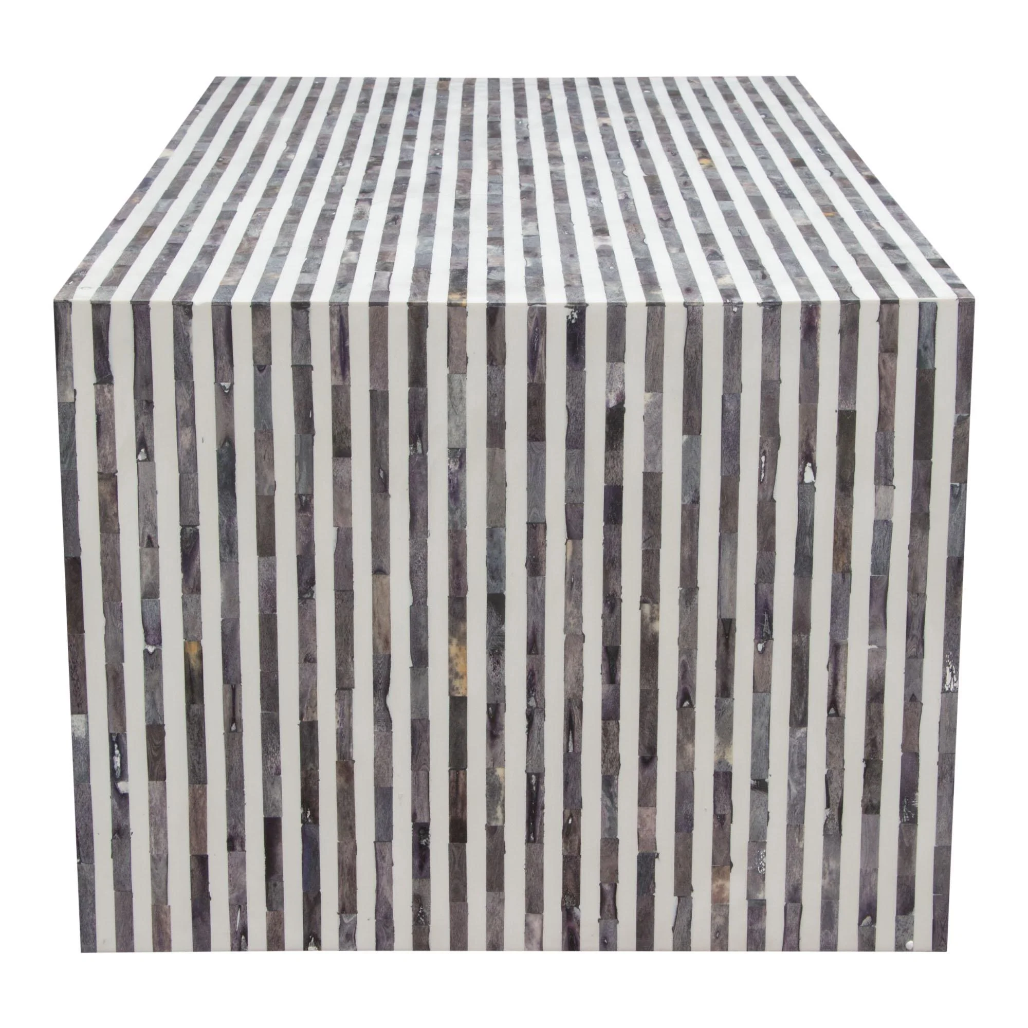 Mosaic Cocktail Table w/ Bone Inlay in Linear Pattern by Diamond Sofa - Image 7