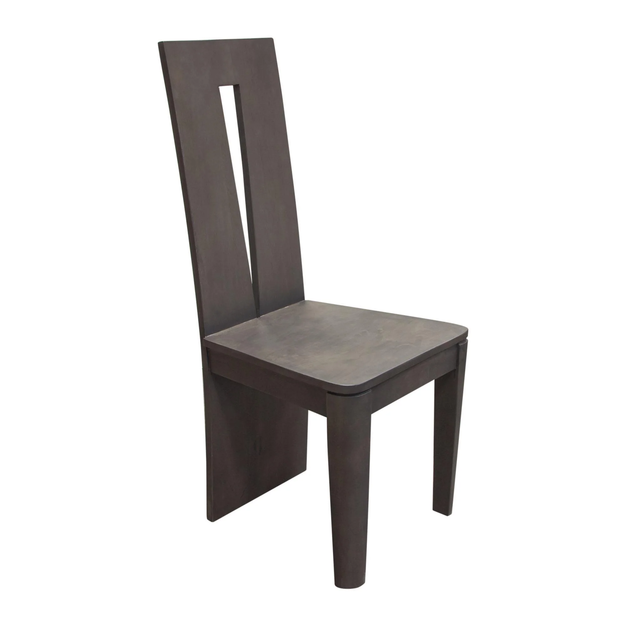 Motion 2-Pack Solid Mango Wood Dining Chair in Smoke Grey Finish w/ Silver Metal Inlay by Diamond Sofa - Image 3