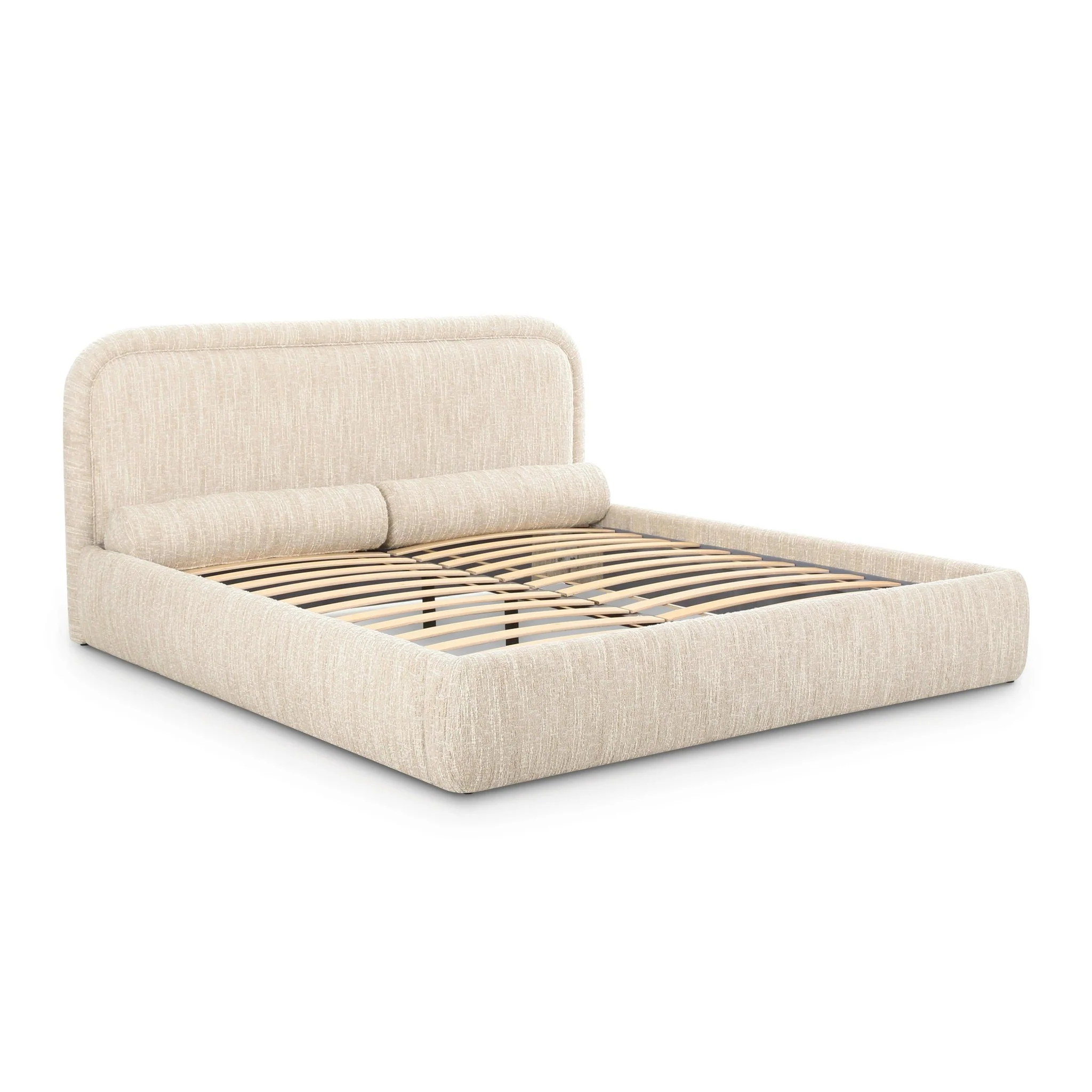 Murielle Taupe Textured Boucle King Bed - Image 5