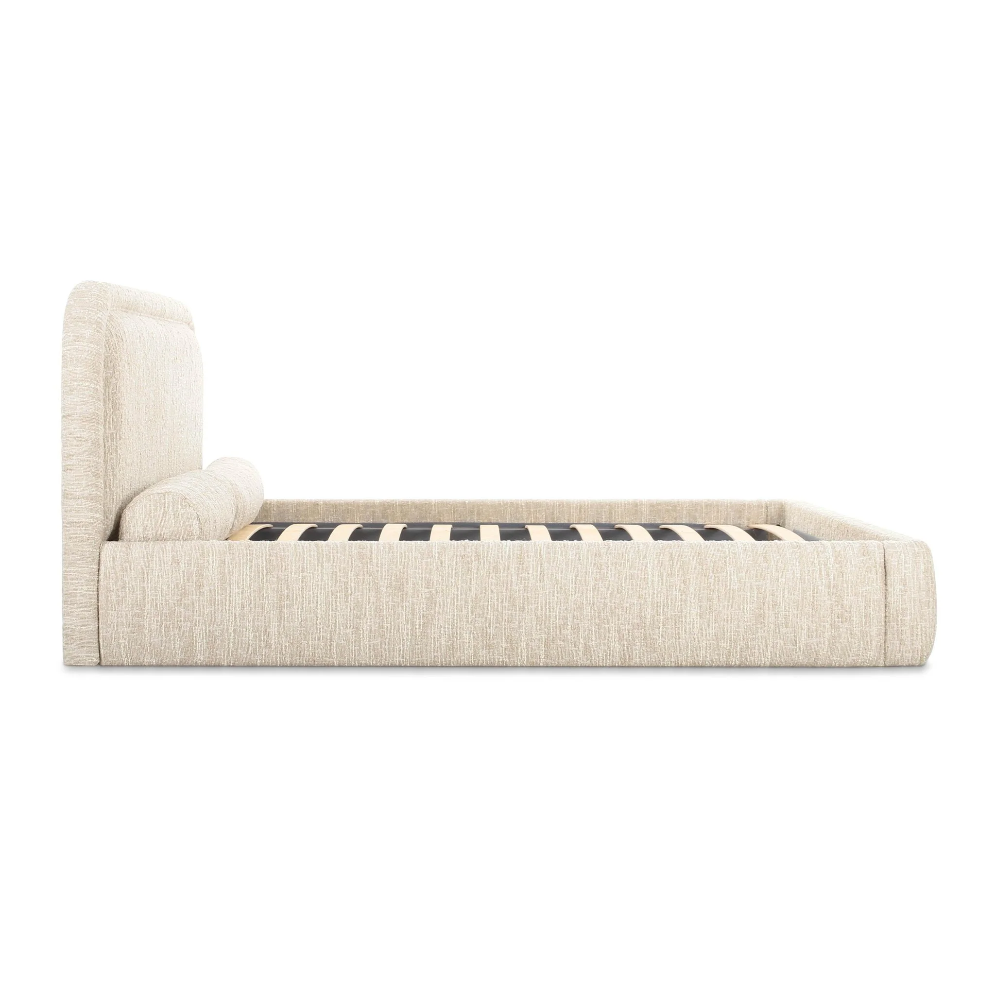 Murielle Taupe Textured Boucle King Bed - Image 7