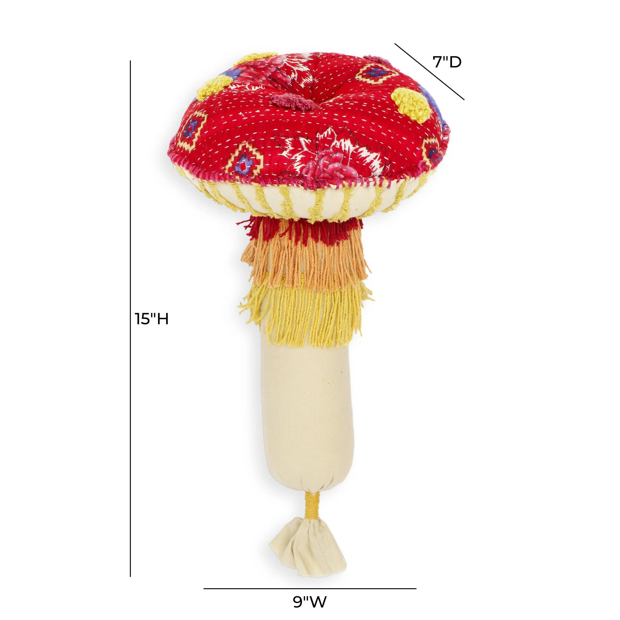 Mushroom Hand Sewn Pillow - Image 6