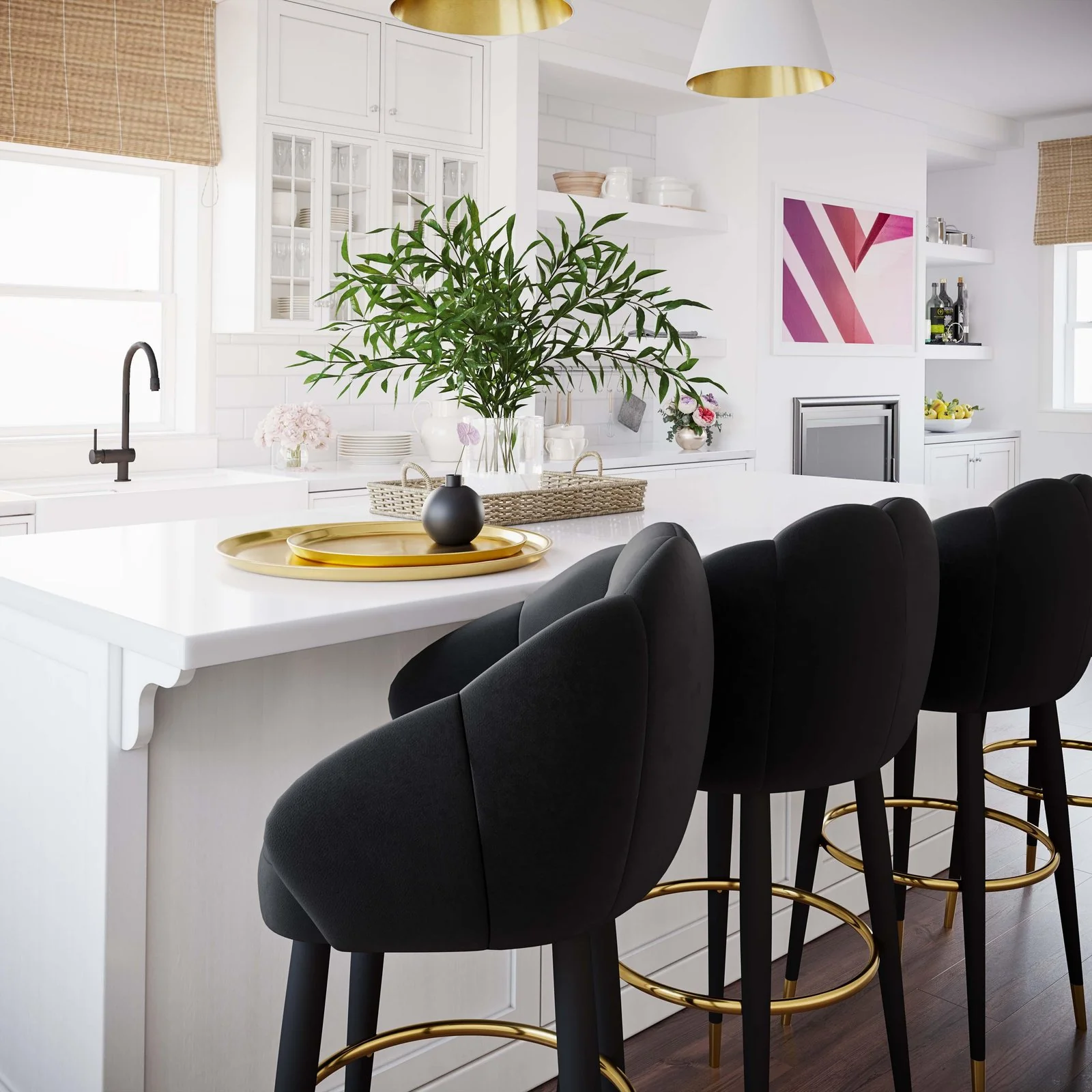 Myla Black Swivel Bar Stool - Image 2