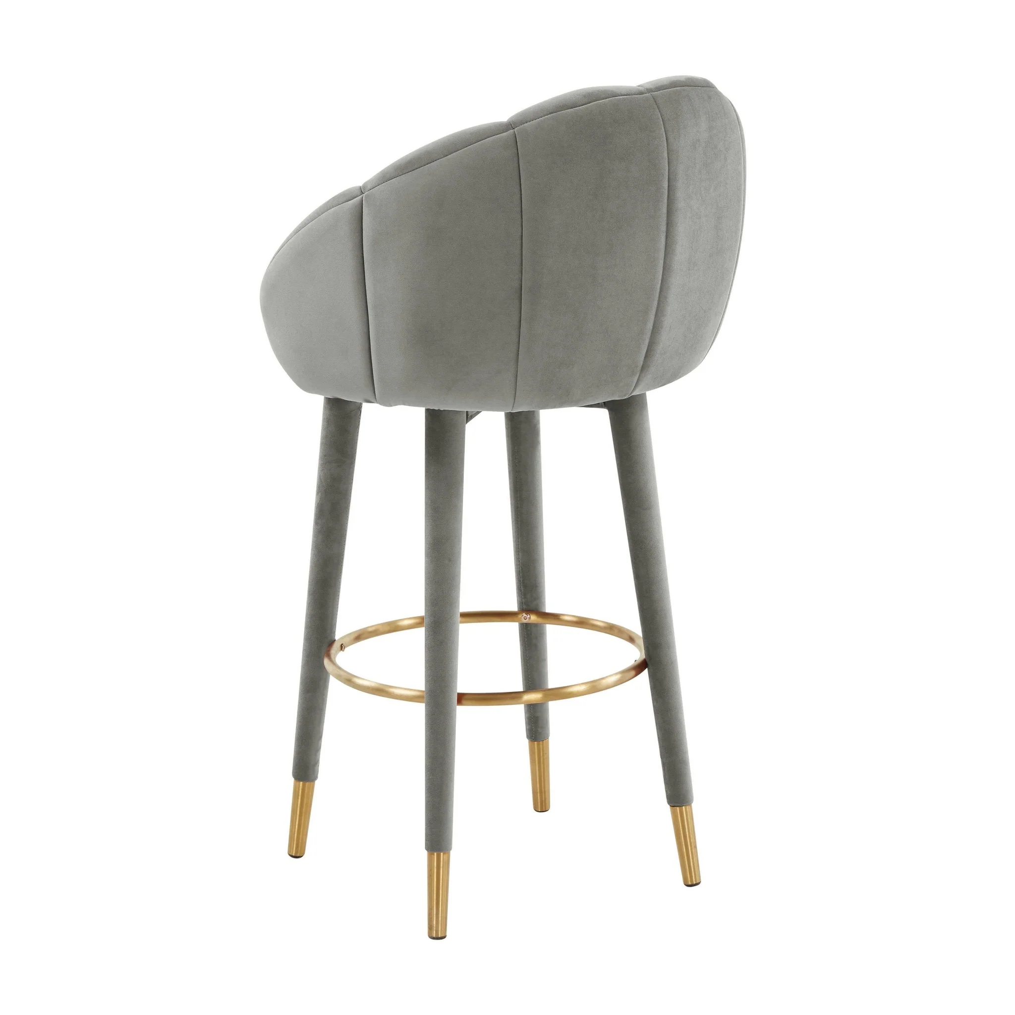 Myla Light Grey Swivel Bar Stool - Image 3