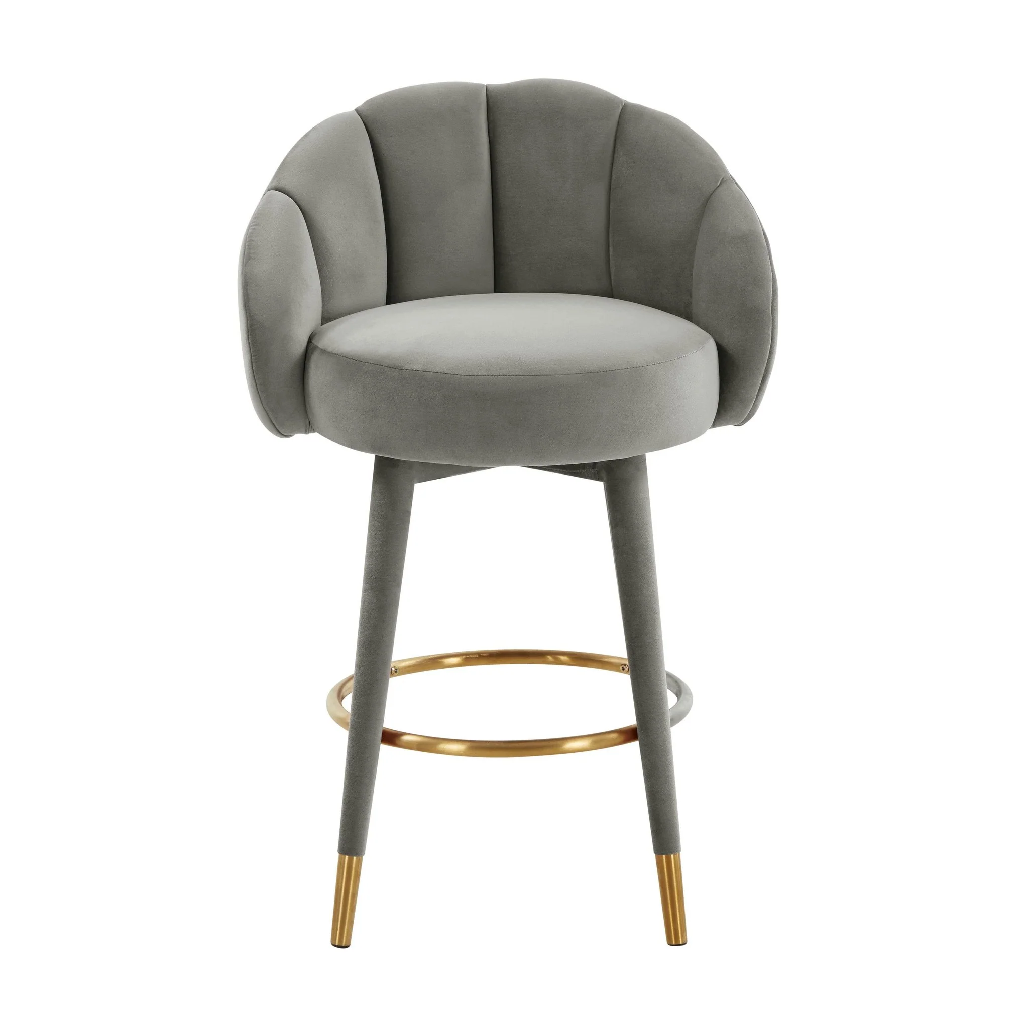 Myla Light Grey Swivel Counter Stool - Image 3