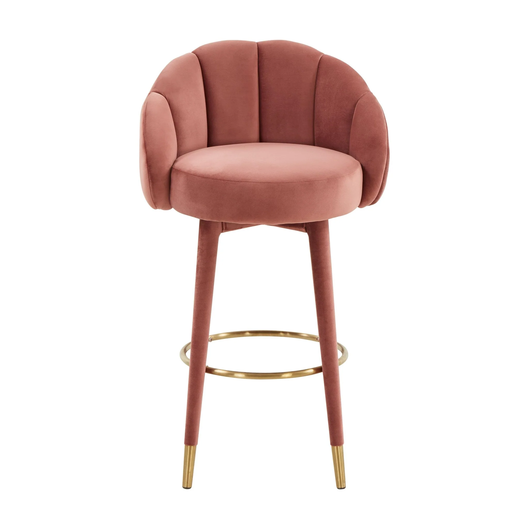 Myla Salmon Swivel Bar Stool - Image 3