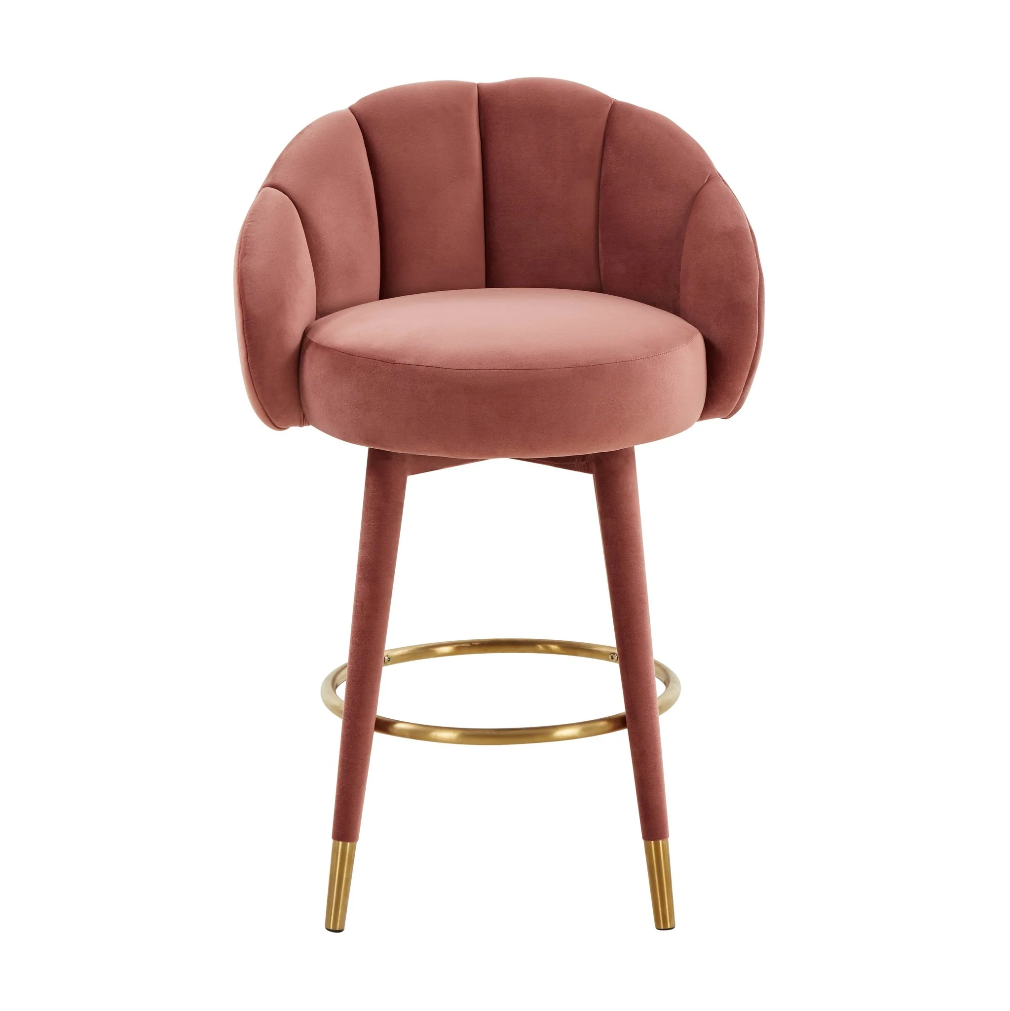 Myla Salmon Swivel Counter Stool - Image 3