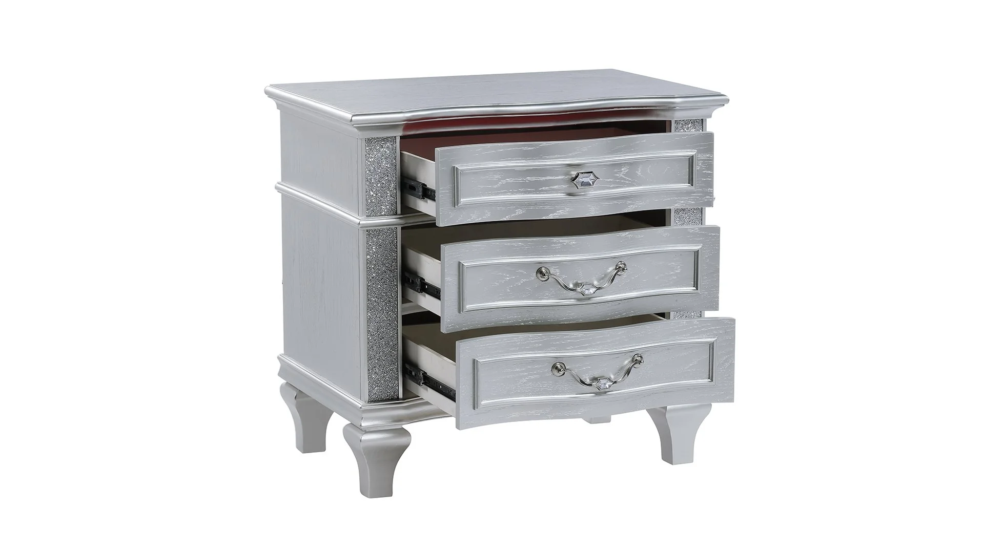Mystic King 4PC Bedroom Set Silver - Image 17