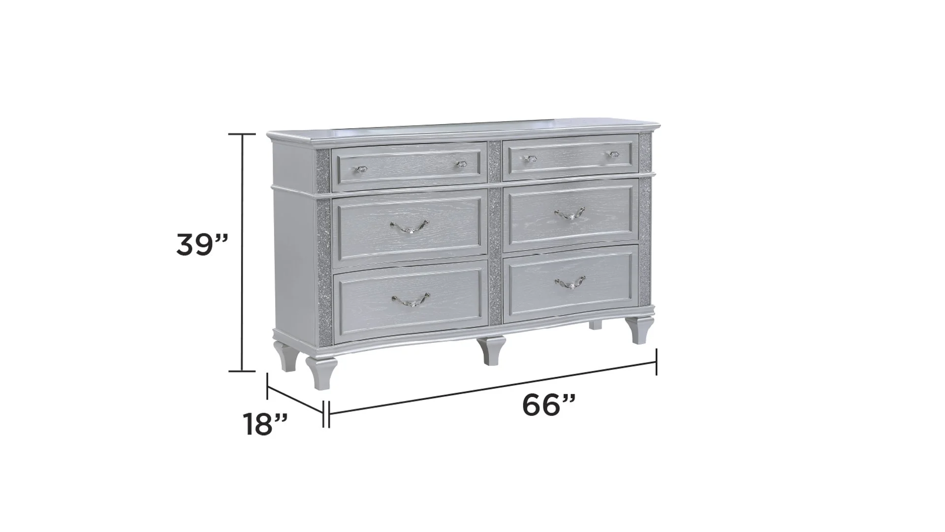 Mystic King 5PC Bedroom Set Silver - Image 8