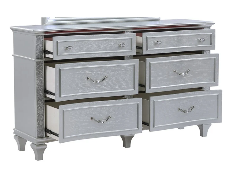 Mystic King 5PC Bedroom Set Silver - Image 9