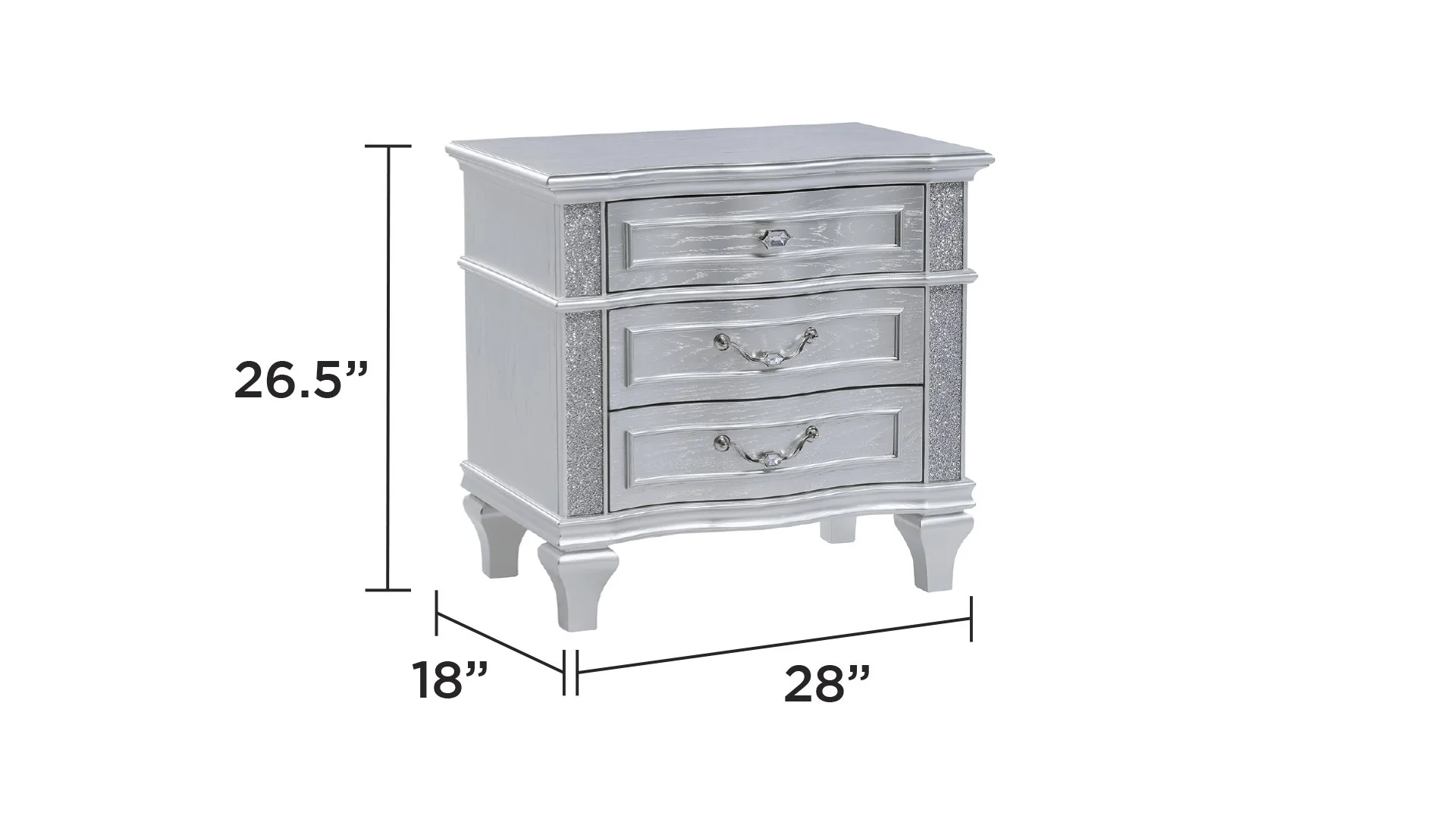 Mystic Queen 4PC Bedroom Set Silver - Image 15