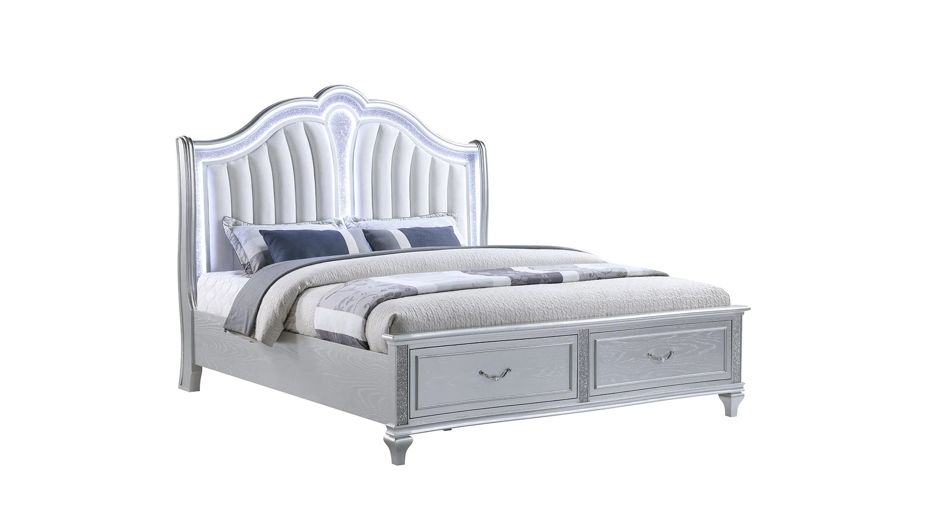Mystic Queen 4PC Bedroom Set Silver - Image 2