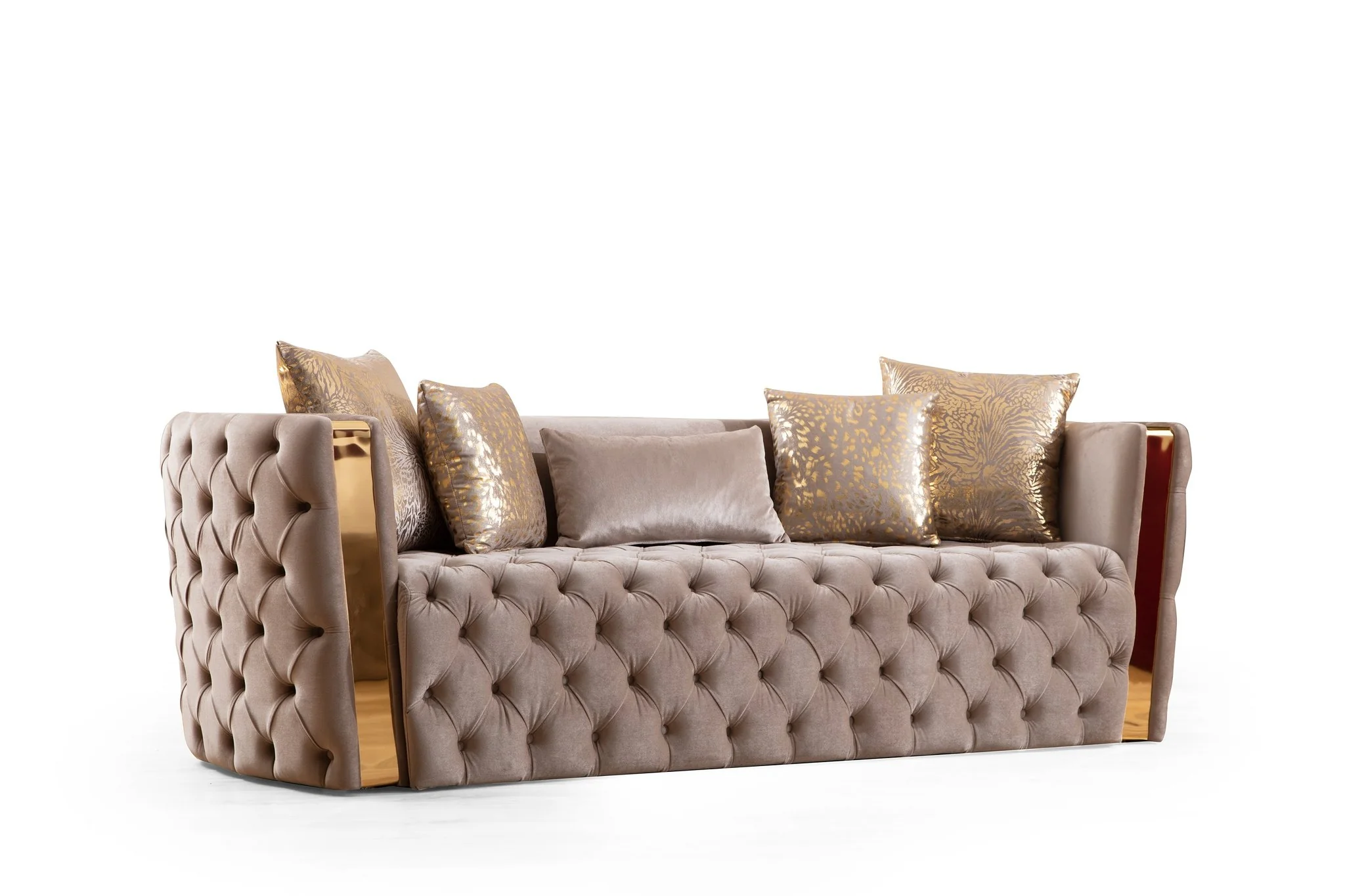 Naomi 2PC Living Room Set Taupe - Image 2