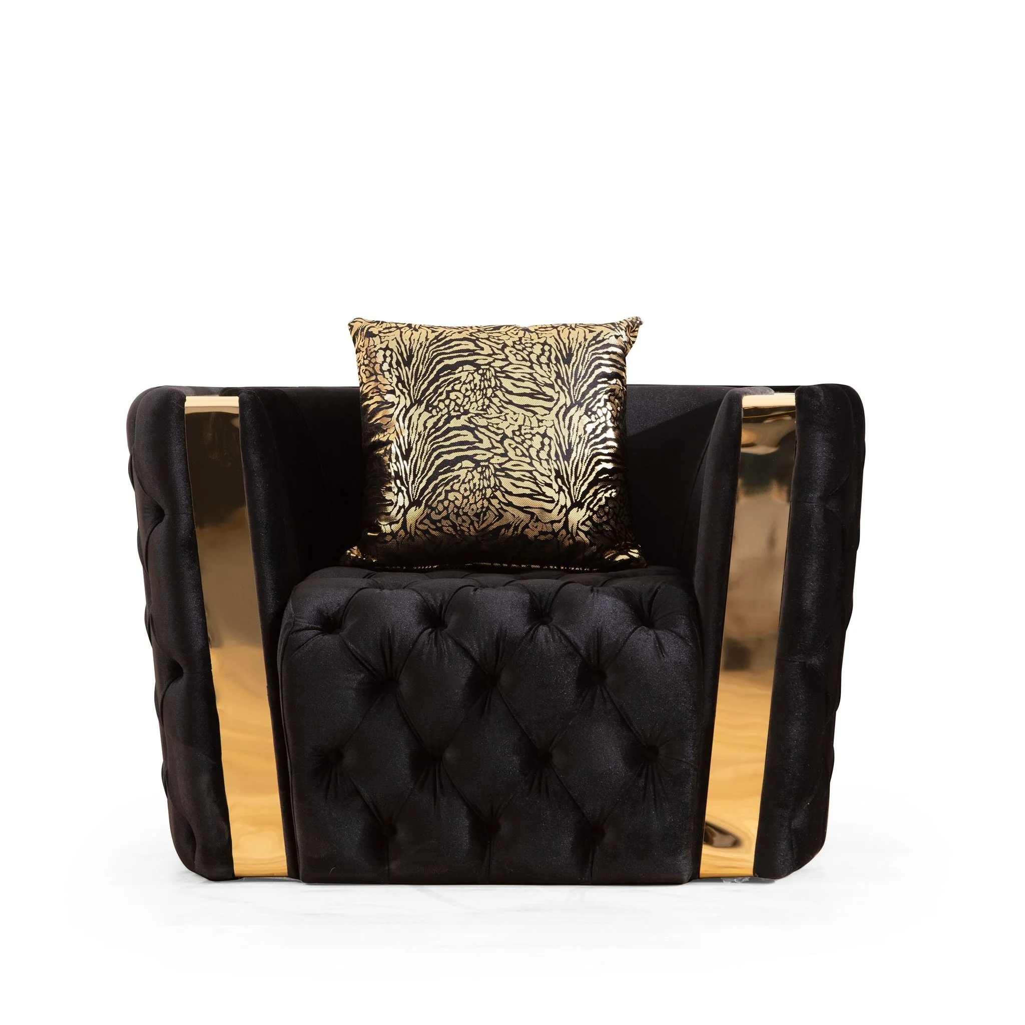 Naomi 3 Pc Living Room set Black - Image 10