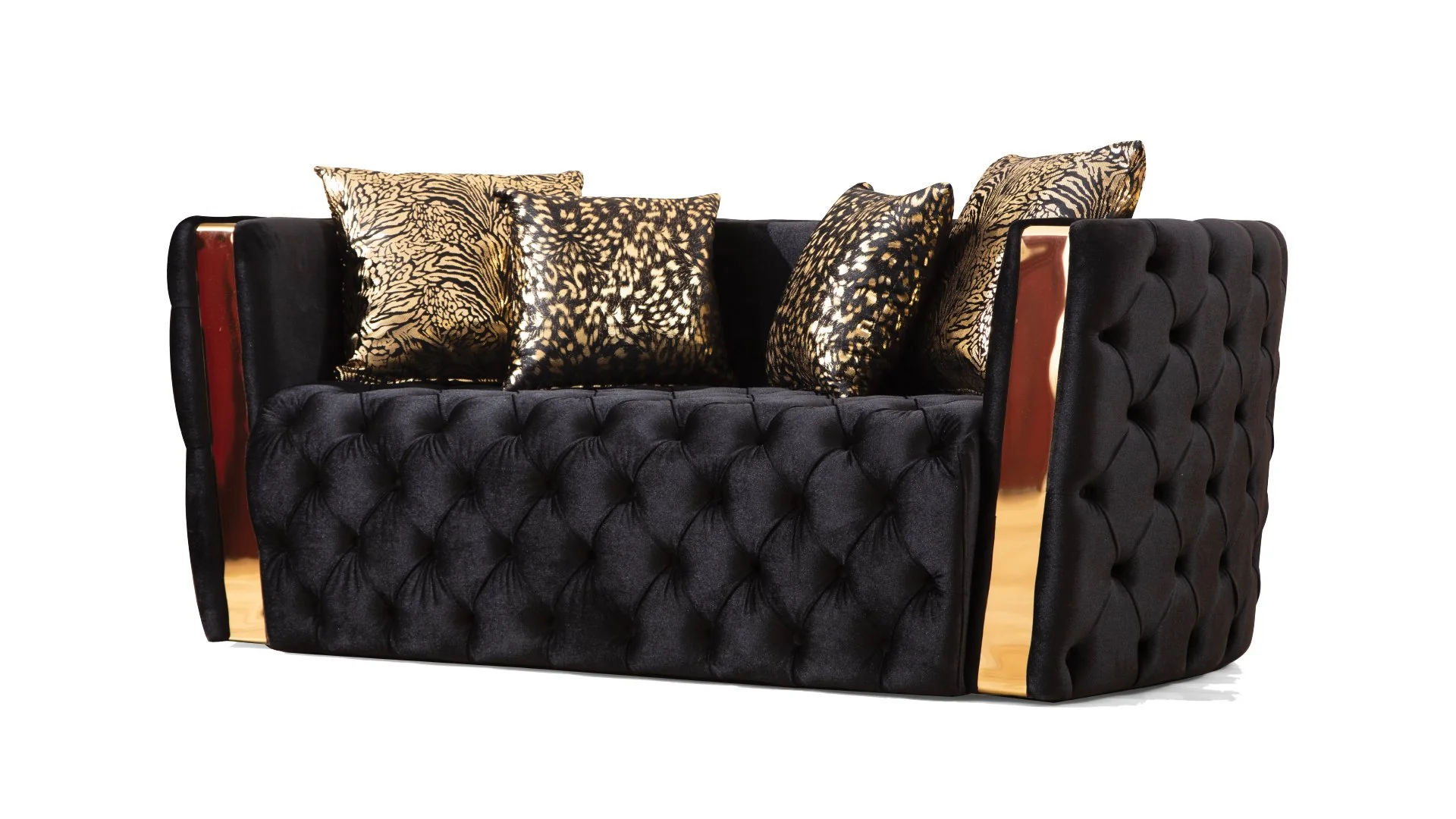 Naomi 3 Pc Living Room set Black - Image 6