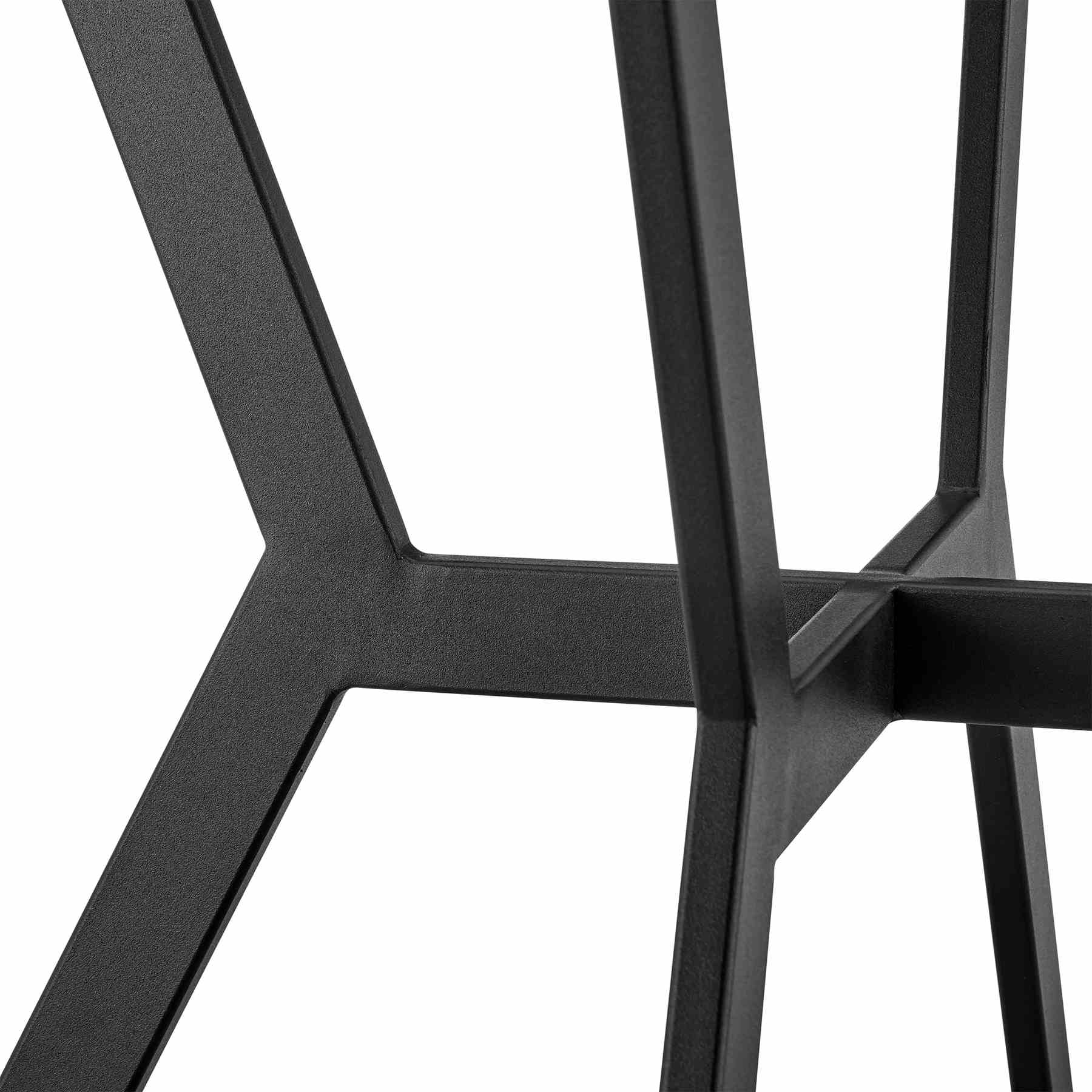 Naomi and Bryant 4-Piece Counter Height Dining Set in Black Metal and Gray Faux Leather - Image 8