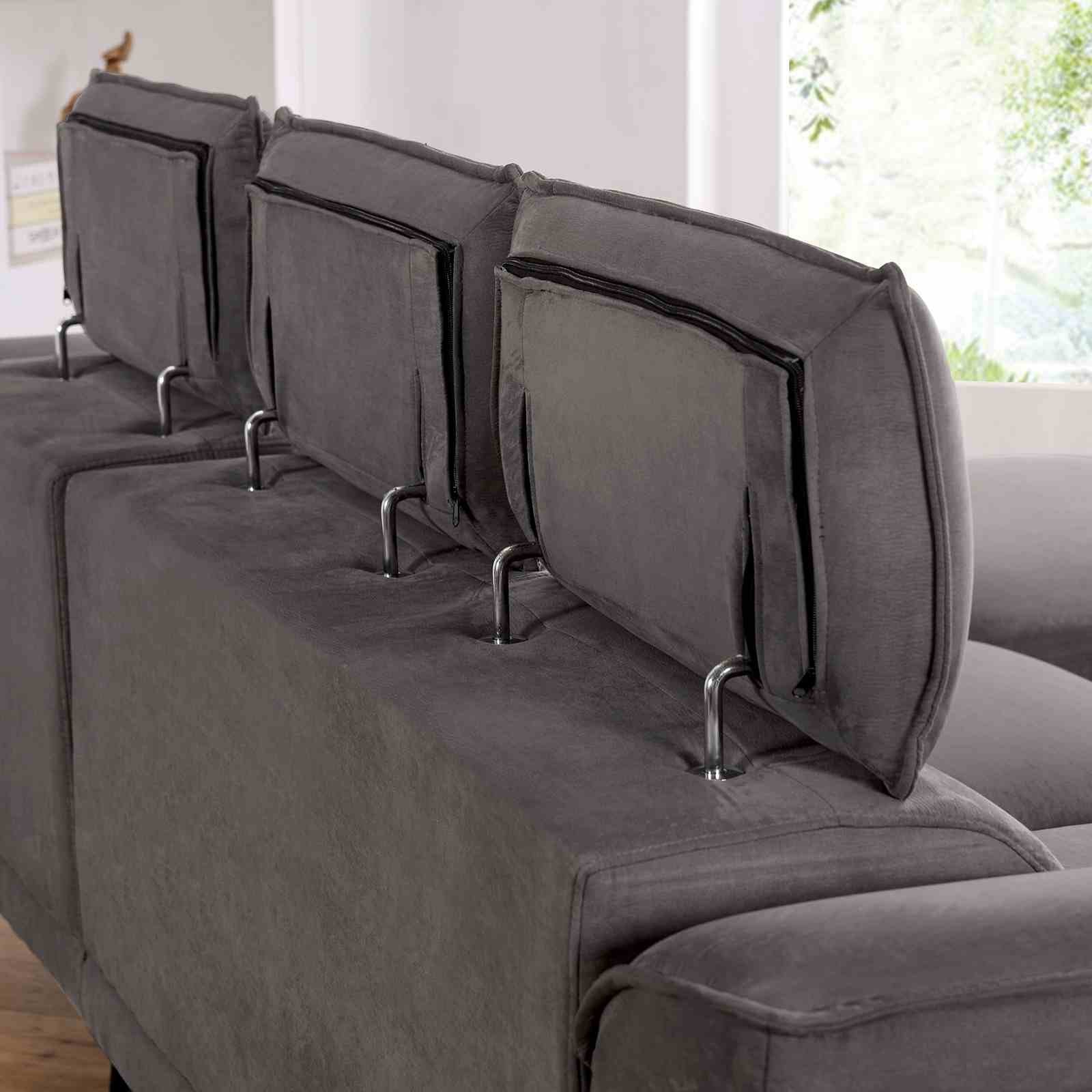 Napanee Sectional w/ Armless Chair, Dark Gray - Image 2
