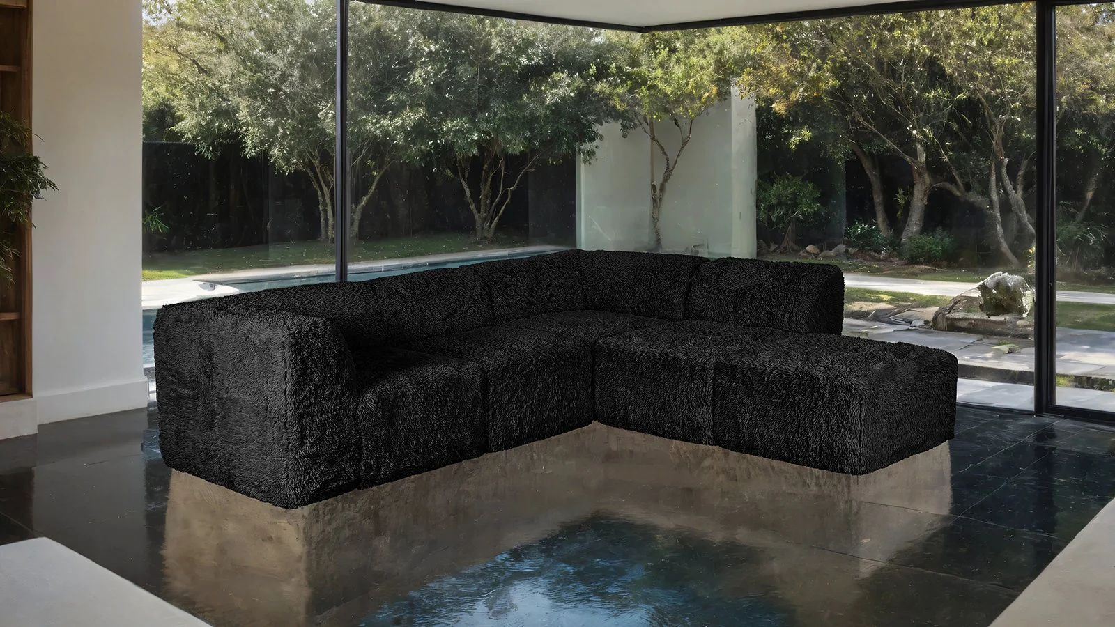 Nappi L-Sectional B, Black - Image 2