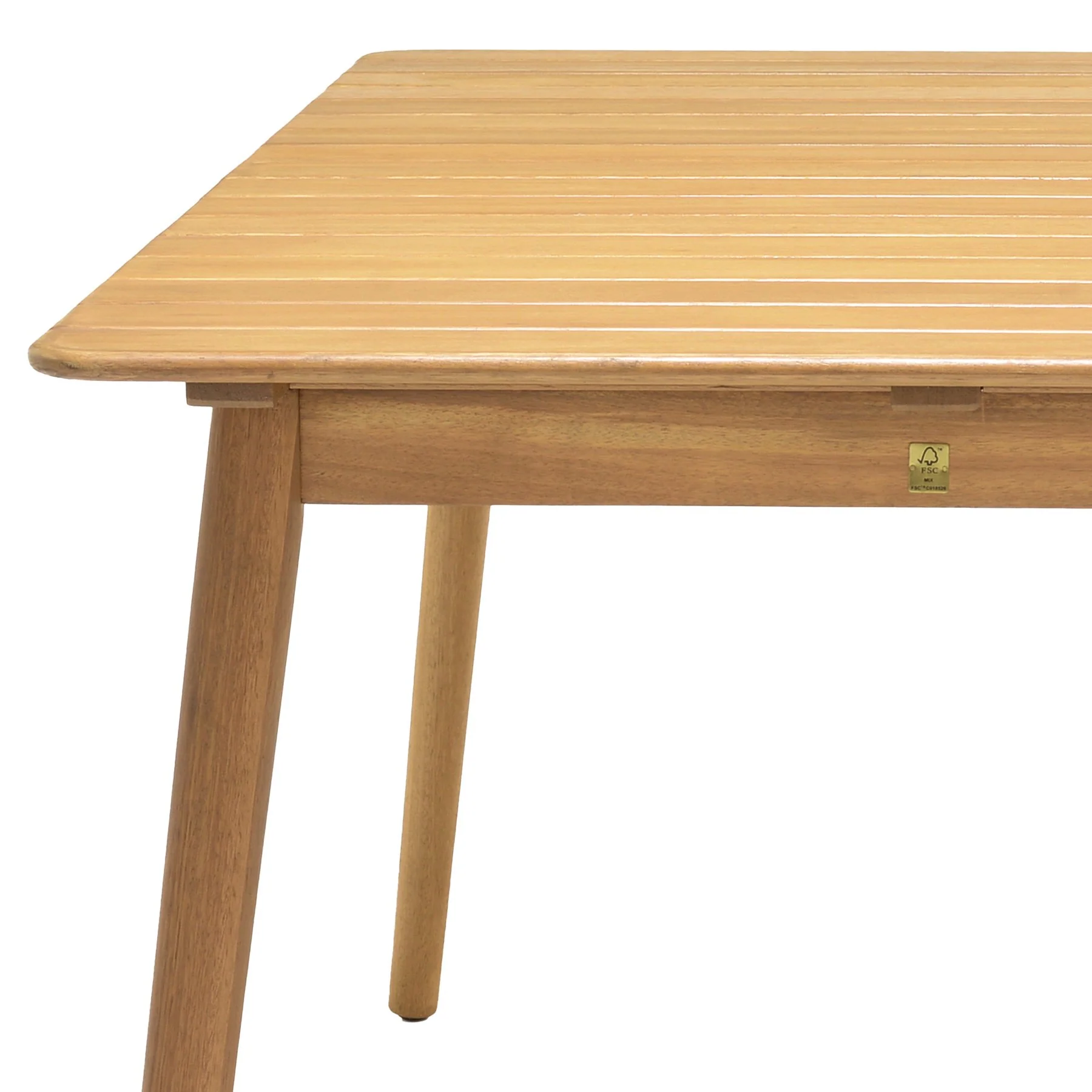 Nassau Outdoor Rectangle Dining Table in Natural Wood Finish - Image 5