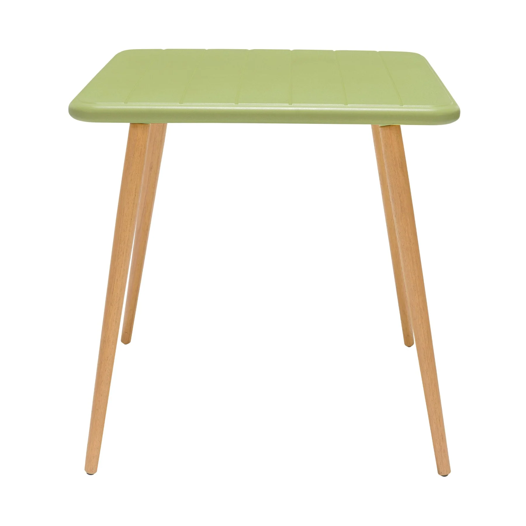 Nassau Square Outdoor Sage Green Eucalyptus Dining Table - Image 2