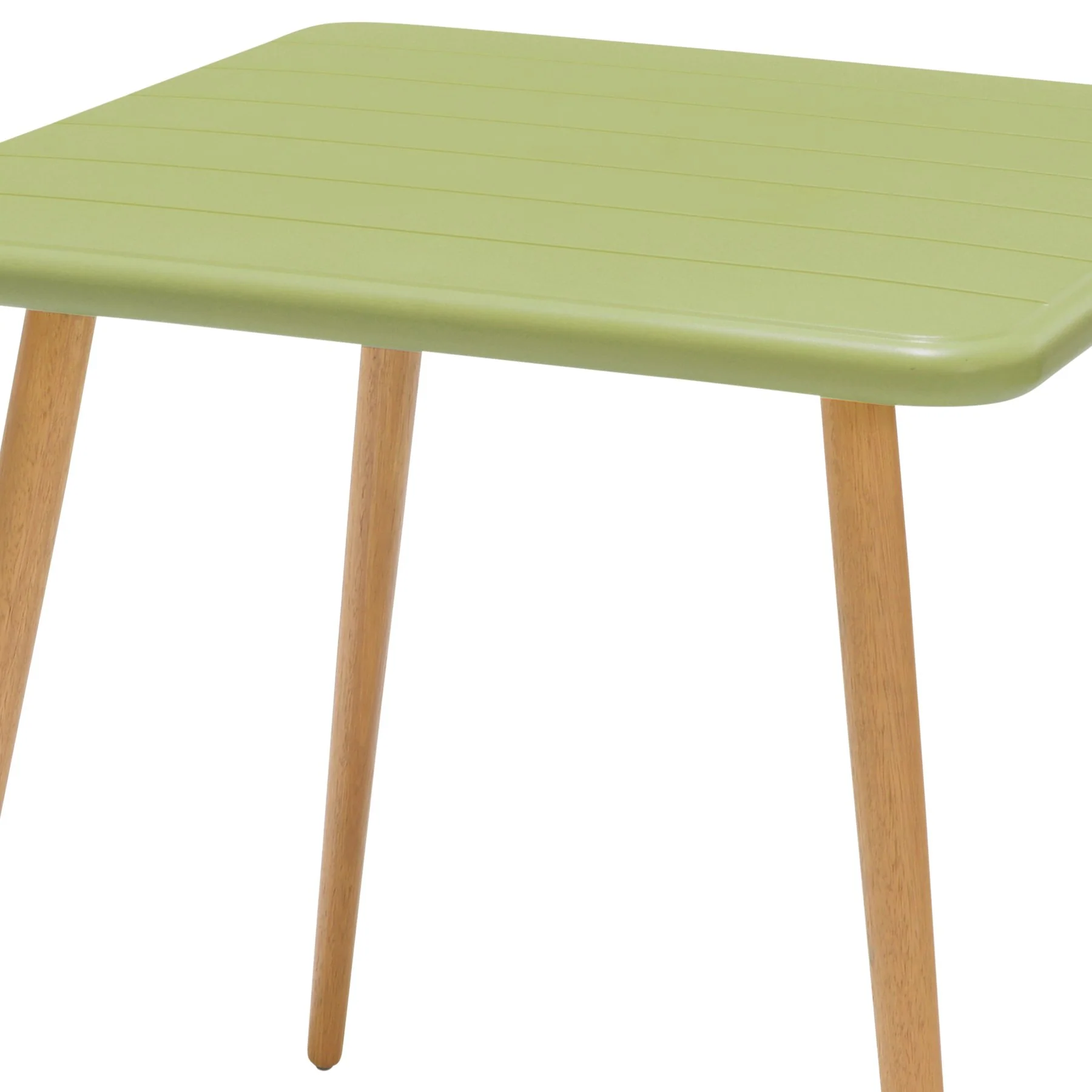 Nassau Square Outdoor Sage Green Eucalyptus Dining Table - Image 3